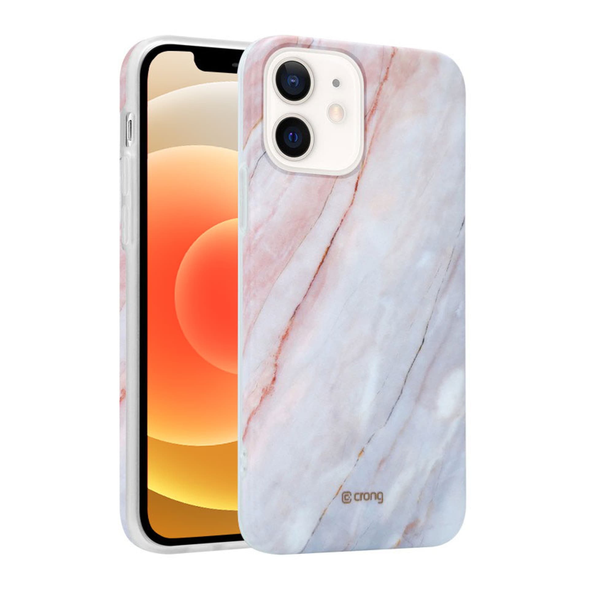 

Crong Marble Case - Etui iPhone 12 Mini (różowy)