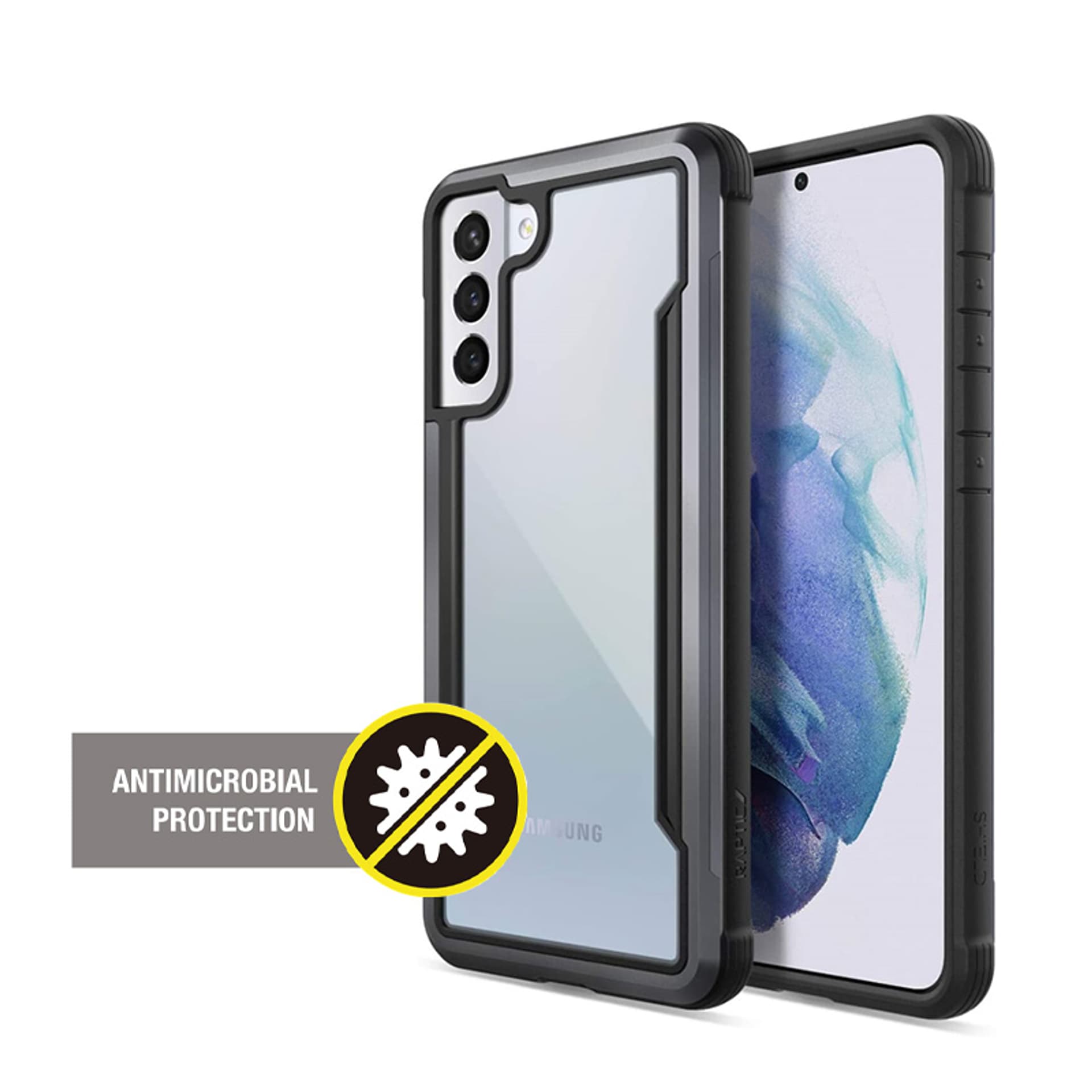 

X-Doria Raptic Shield - Etui aluminiowe Samsung Galaxy S21+ (Antimicrobial protection) (Black)