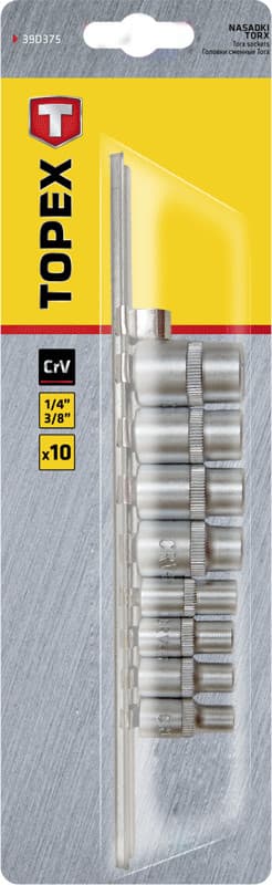 

Nasadki Torx 1/4", 3/8", zestaw 9 szt.