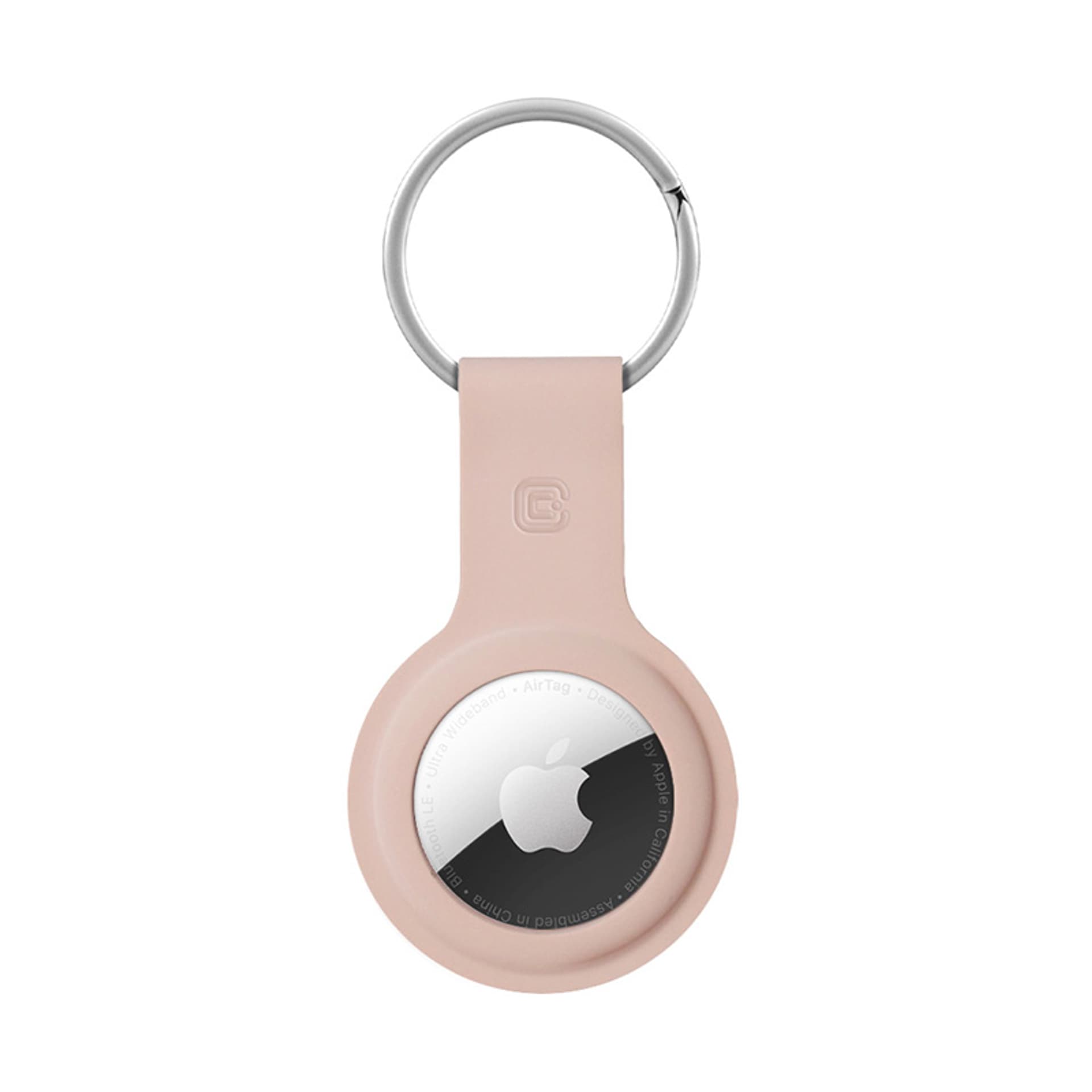 

Crong Silicone Case with Key Ring – Etui ochronne brelok do Apple AirTag (piaskowy róż)