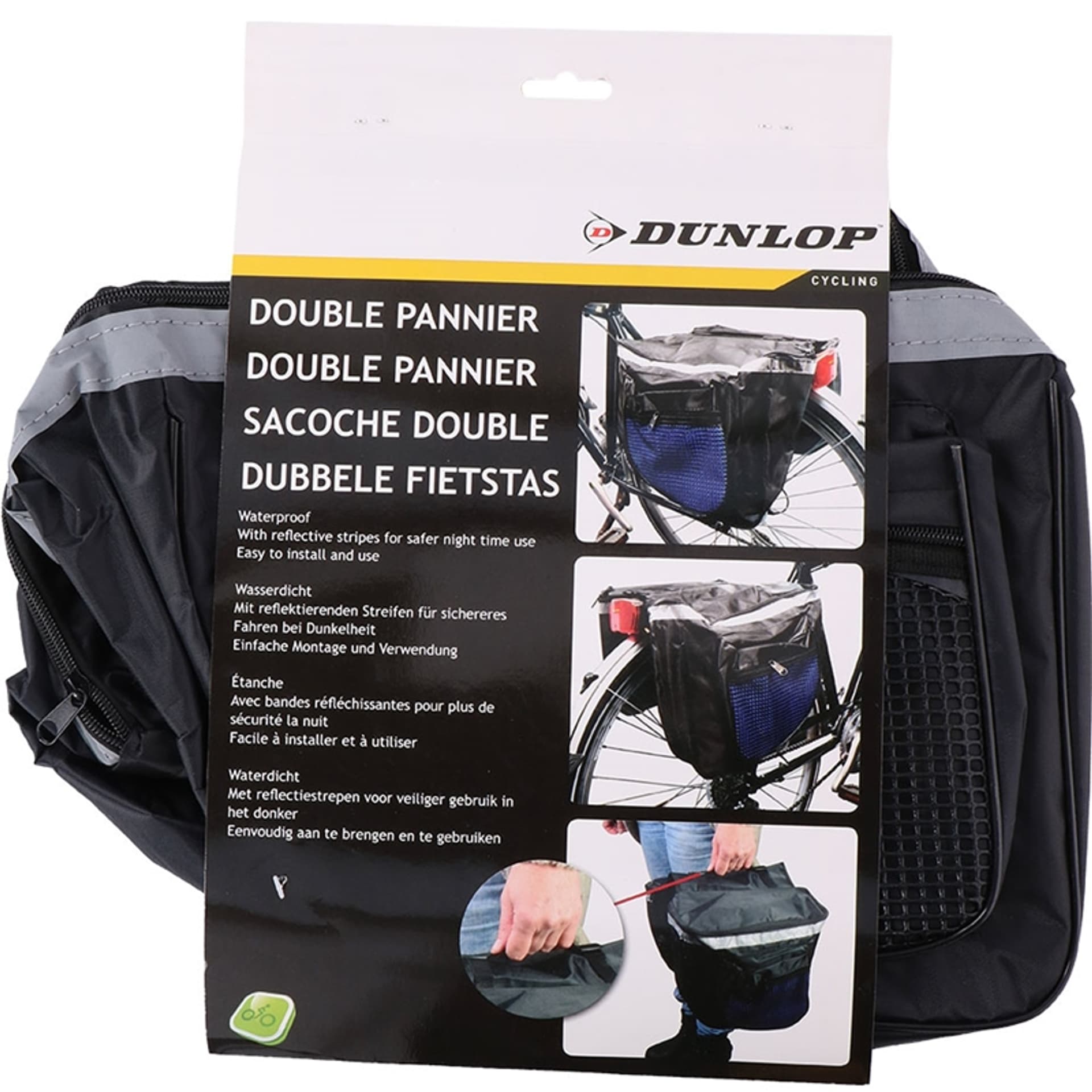 

Dunlop - Torba / sakwa rowerowa na bagażnik duża 26 l (Czarno-niebieski)