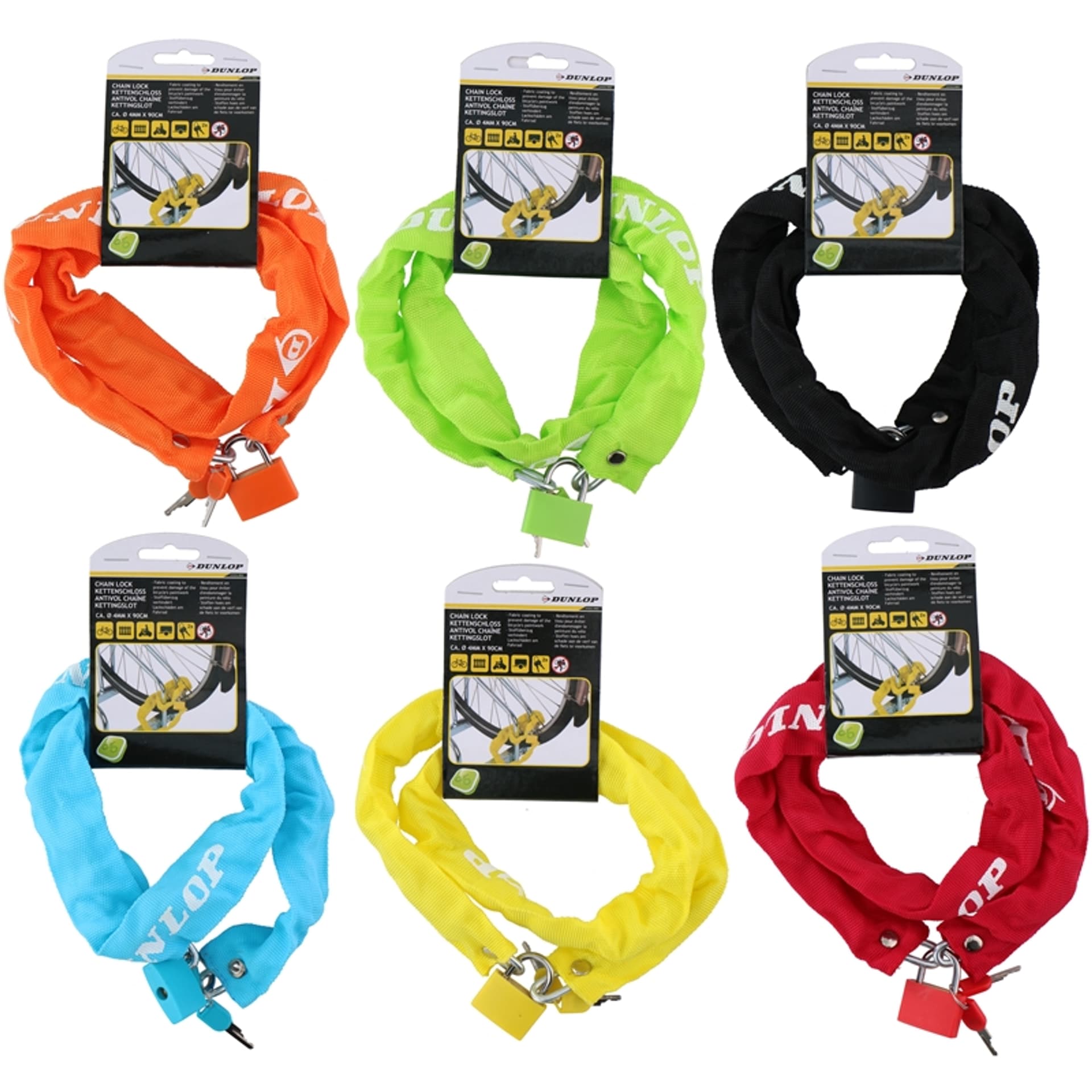 

Dunlop - Antykradzieżowe zapięcie rowerowe 90 cm (Zielony)