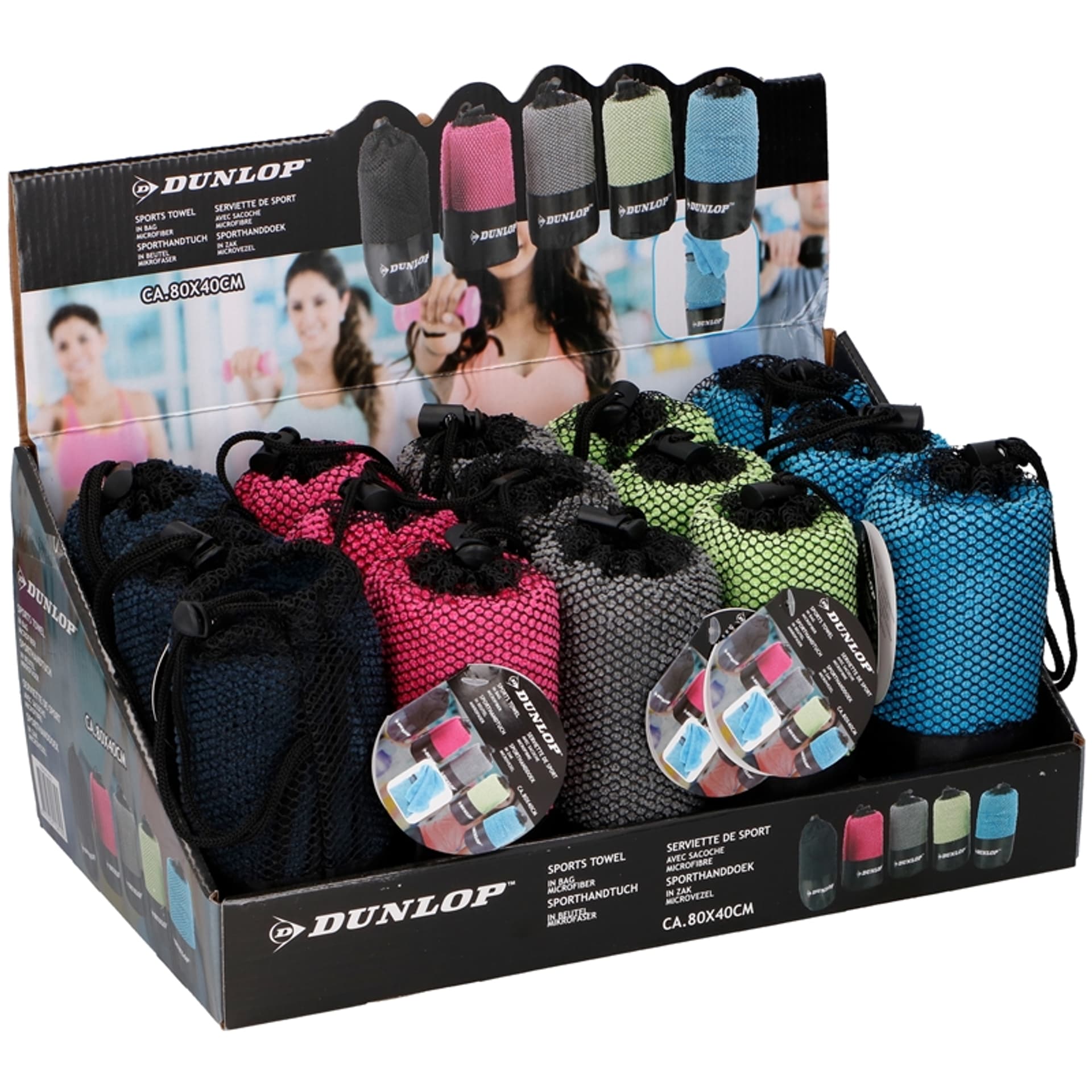 

Dunlop - Ręcznik sportowy z mikrofibry (Różowy)