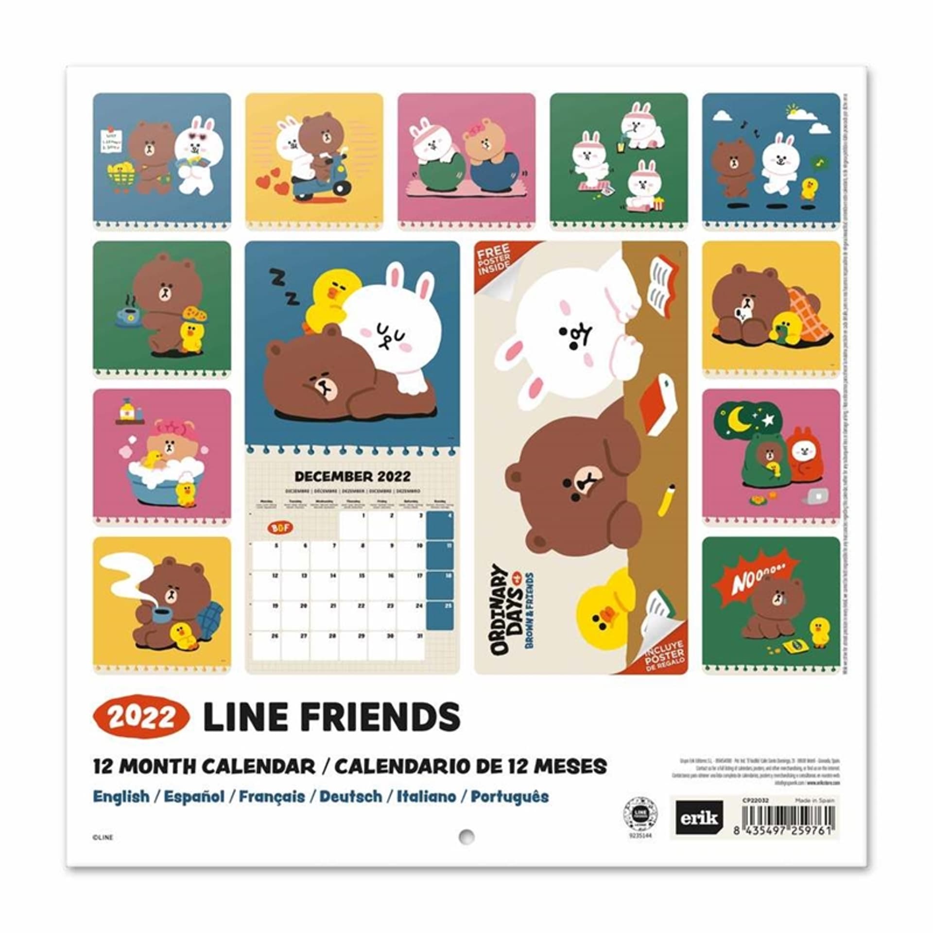 

BT21 - Kalendarz ścienny 2022 rok 30 x 30 cm