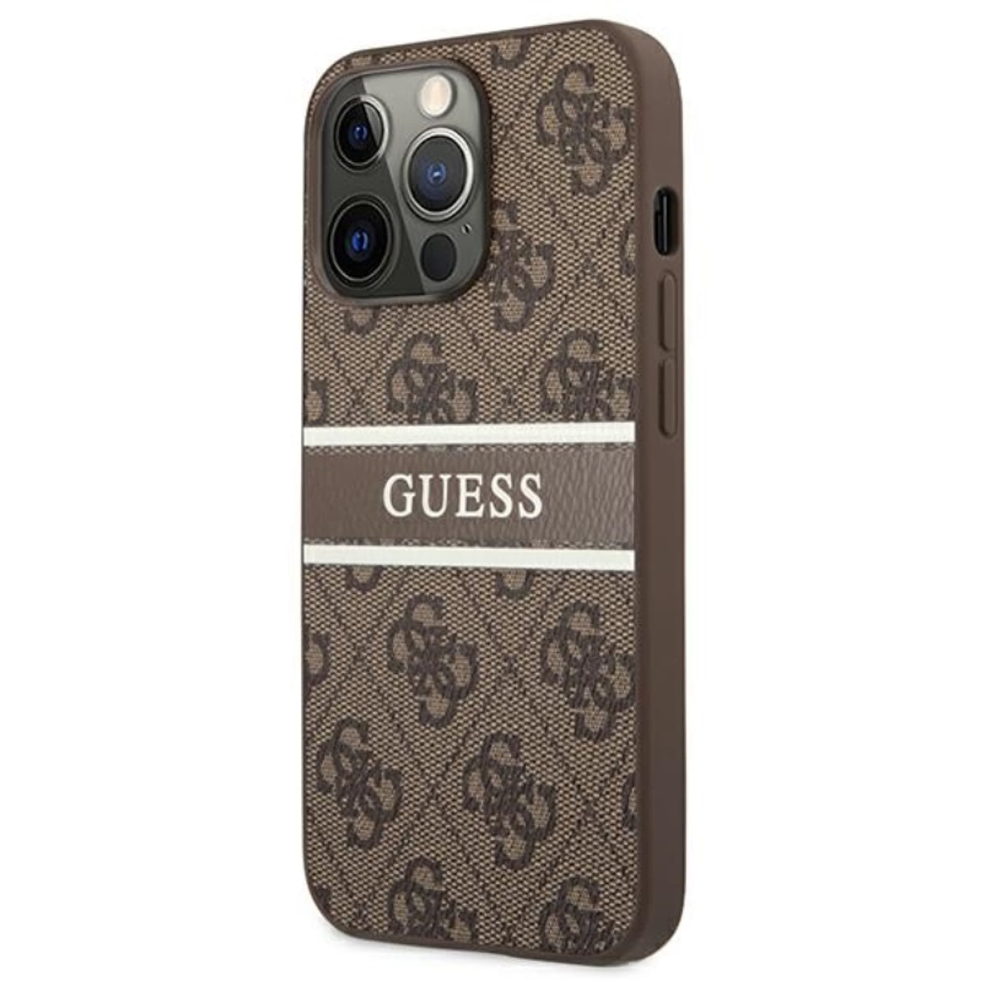 

Guess 4G Printed Stripe - Etui iPhone 13 Pro Max (brązowy)