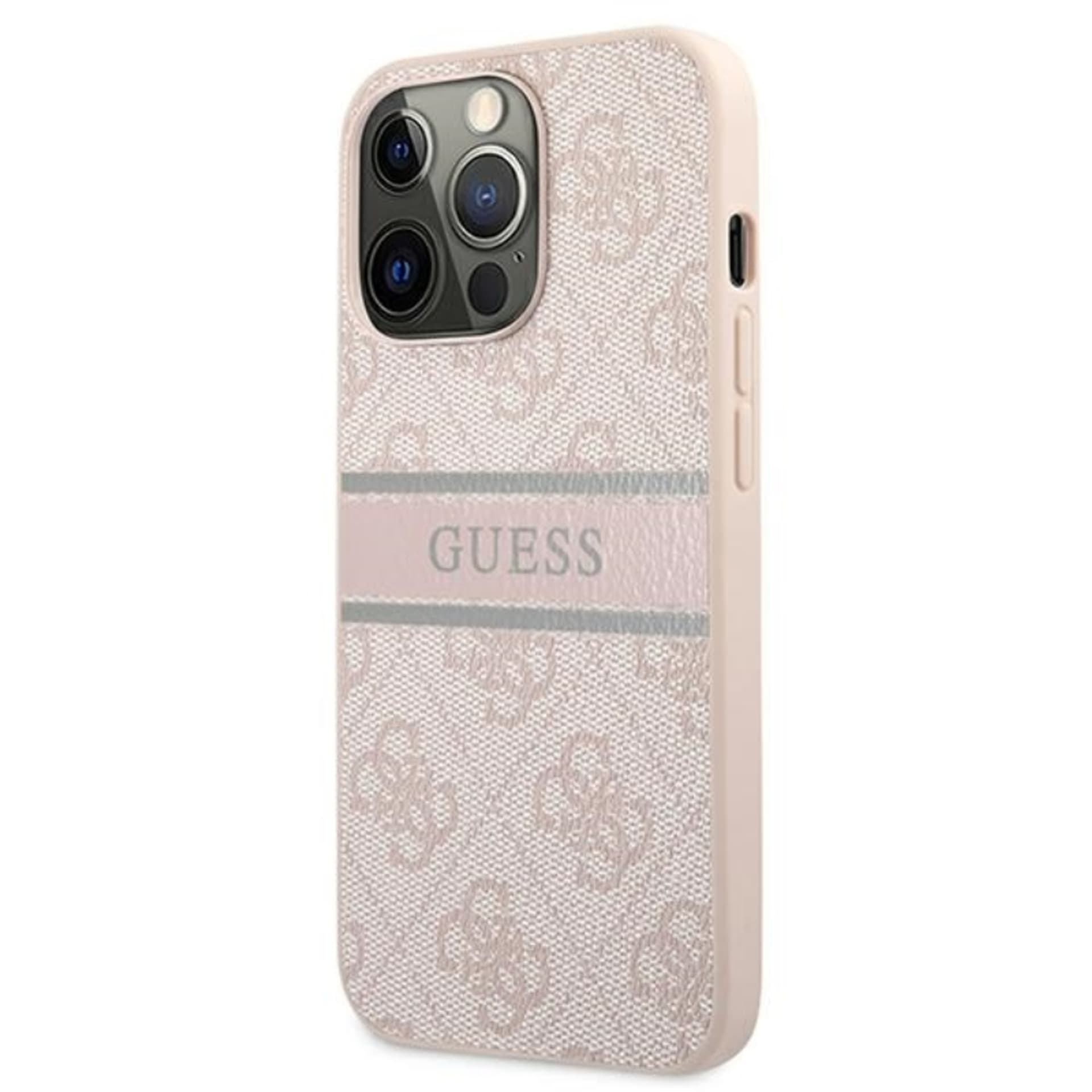 

Guess 4G Printed Stripe - Etui iPhone 13 Pro Max (różowy)