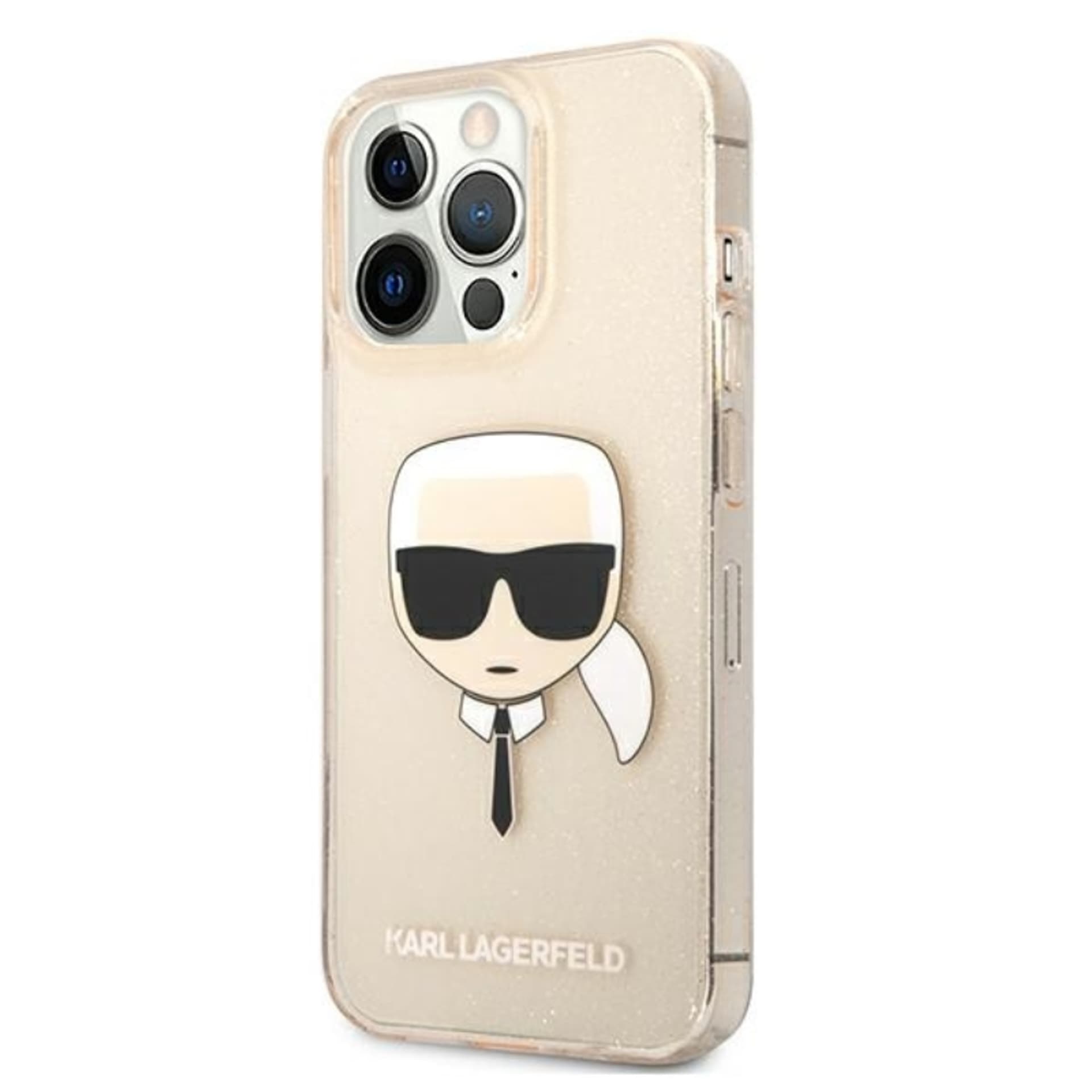 

Karl Lagerfeld Karl’s Head Glitter - Etui iPhone 13 Pro Max (złoty)