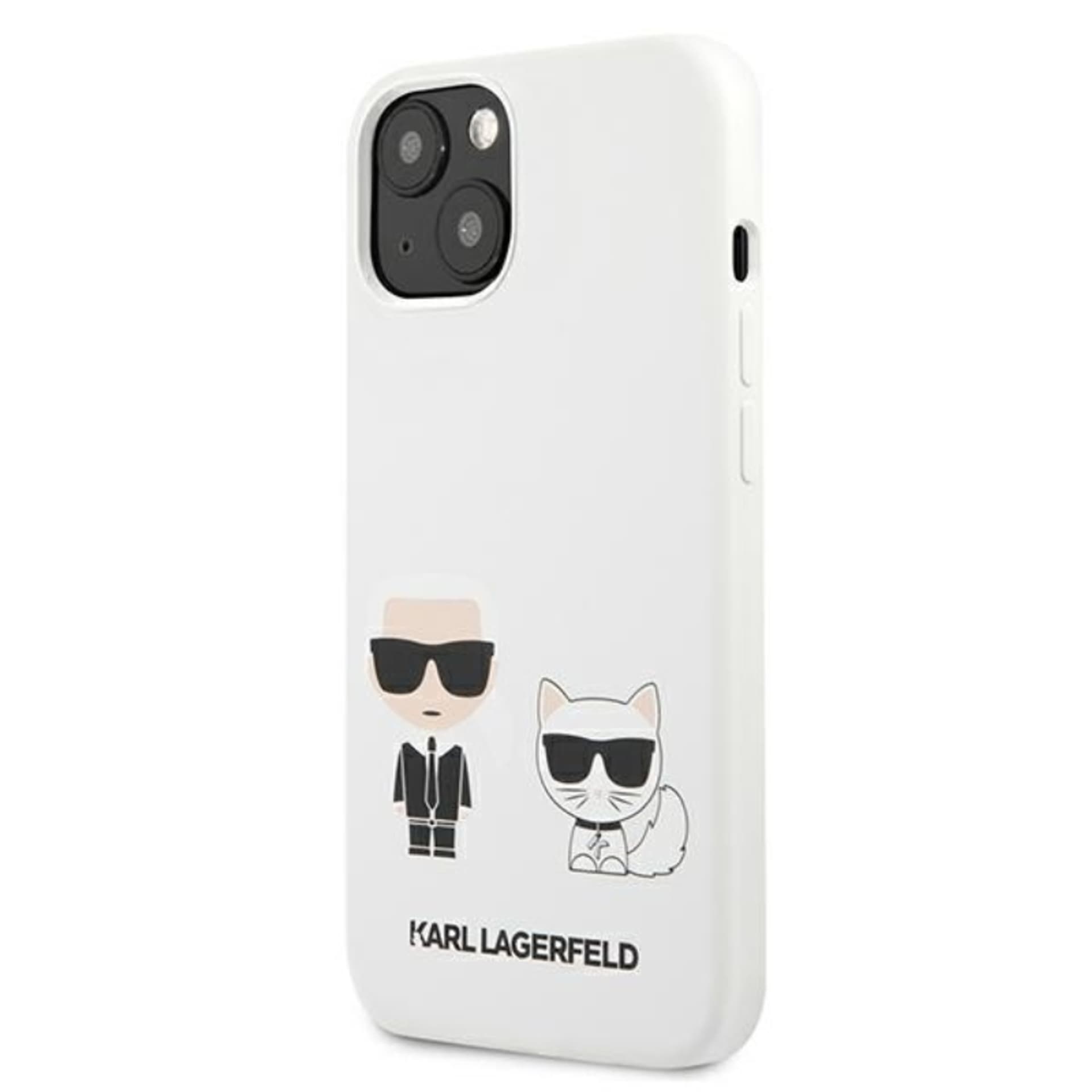 

Karl Lagerfeld Silicone Karl & Choupette - Etui iPhone 13 mini (biały)