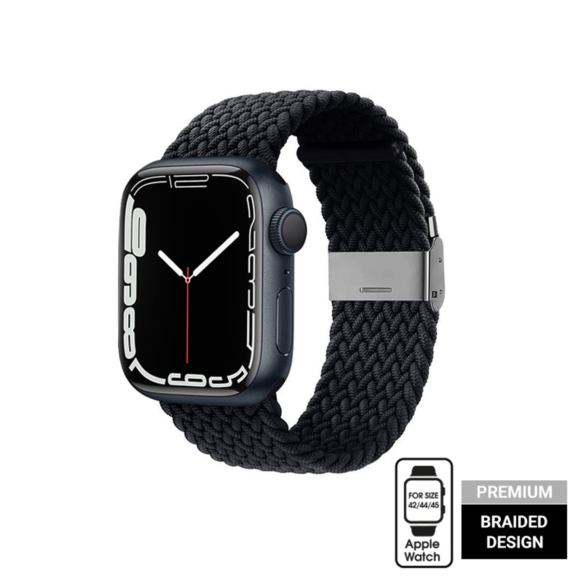 

Crong Wave Band – Pleciony pasek do Apple Watch 42/44/45/49 mm (grafitowy)