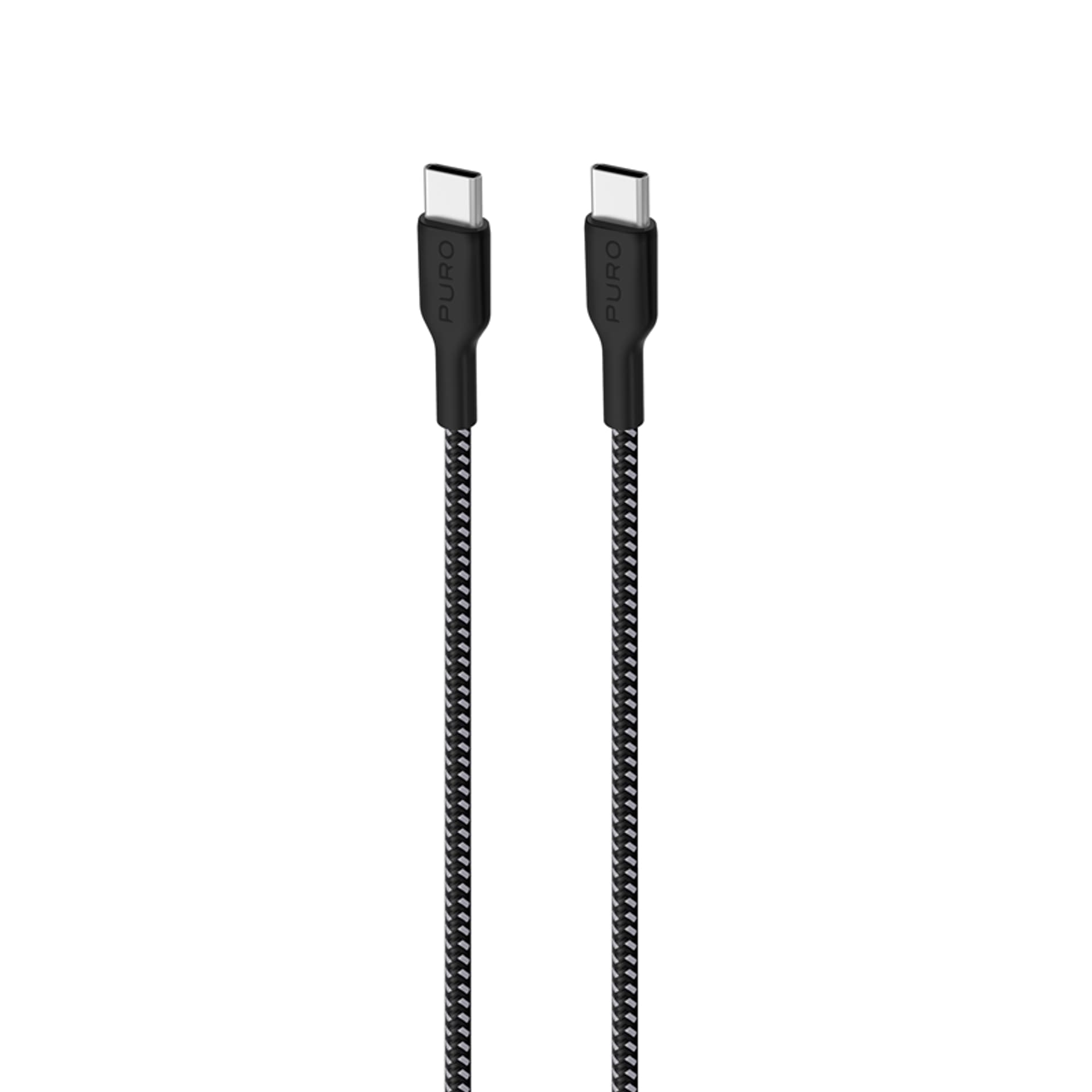 

PURO Fabric Ultra Strong - Kabel w oplocie heavy duty USB-C / USB-C 2m (czarny)