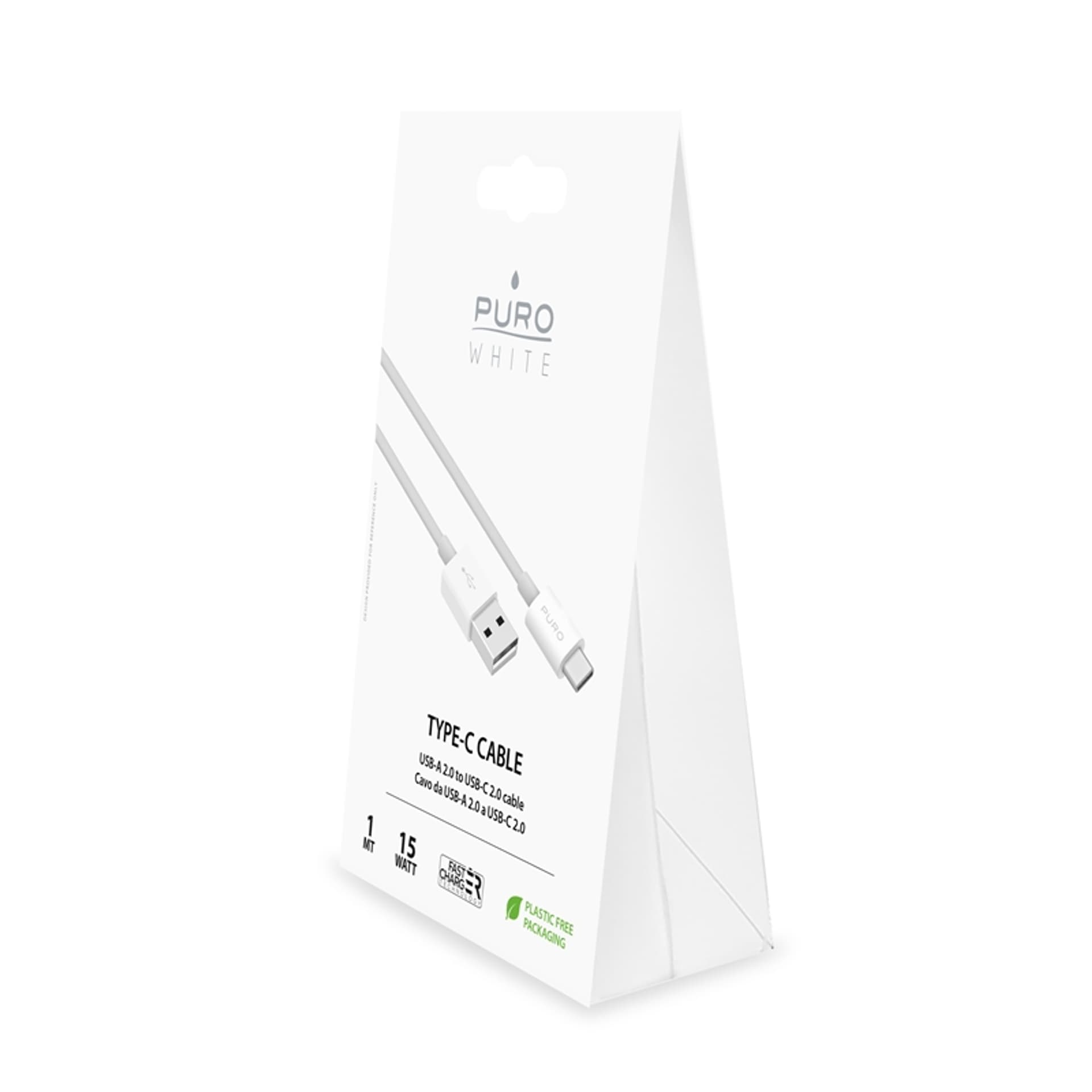 

PURO White - Kabel połączeniowy USB-A / USB-C 1 m (biały)