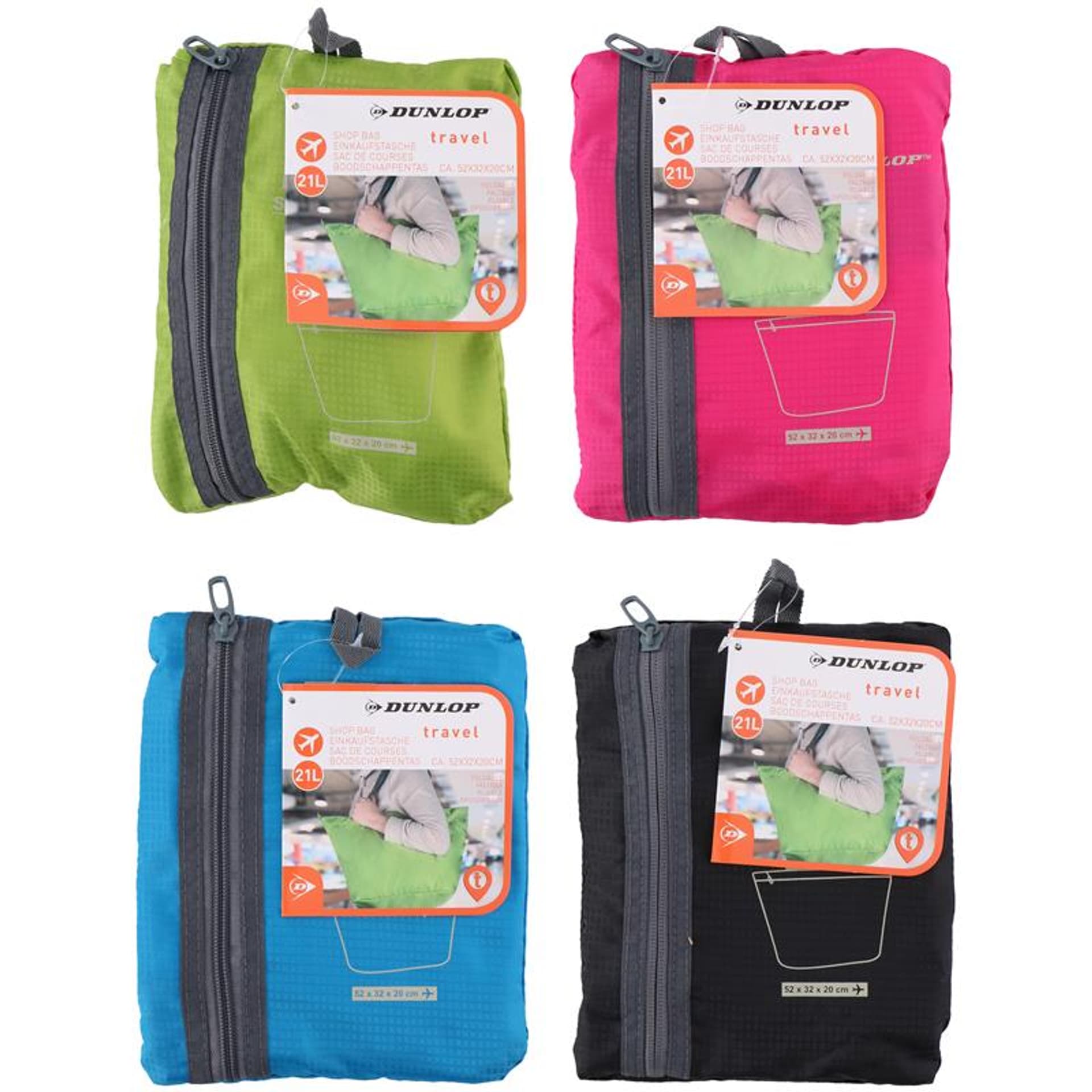 

Dunlop - Składana torba na zakupy 21 l (czarny)
