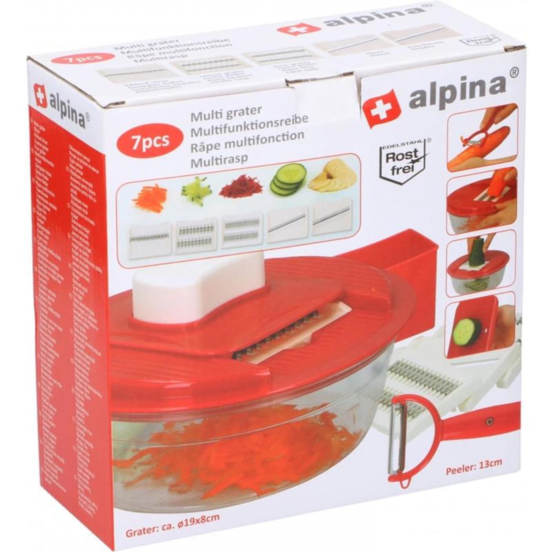 

Alpina - Tarka wielofunkcyjna z pojemikiem + obieraczka