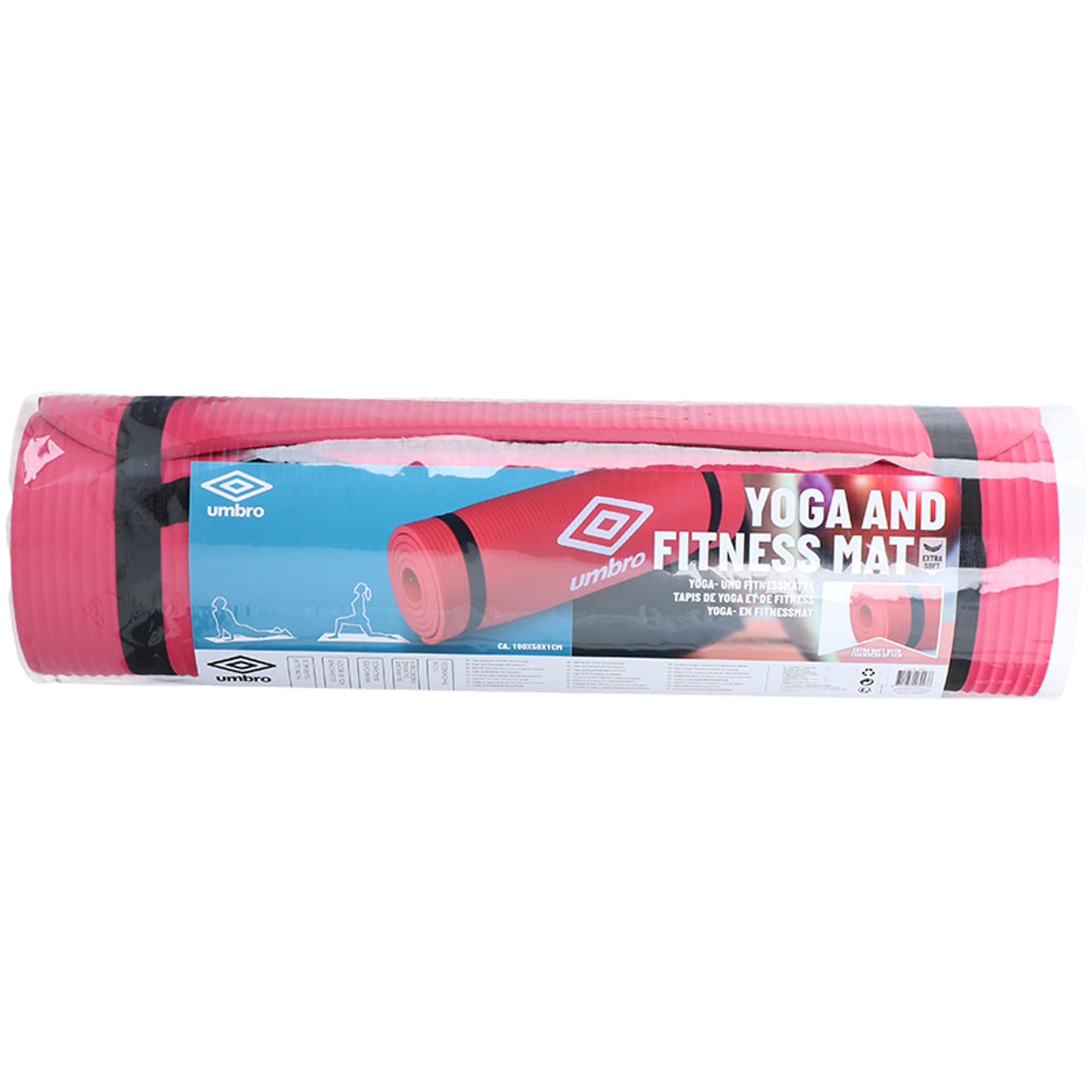 

Umbro - Mata do fitness, yoga z taśmą transportową (czerwony)