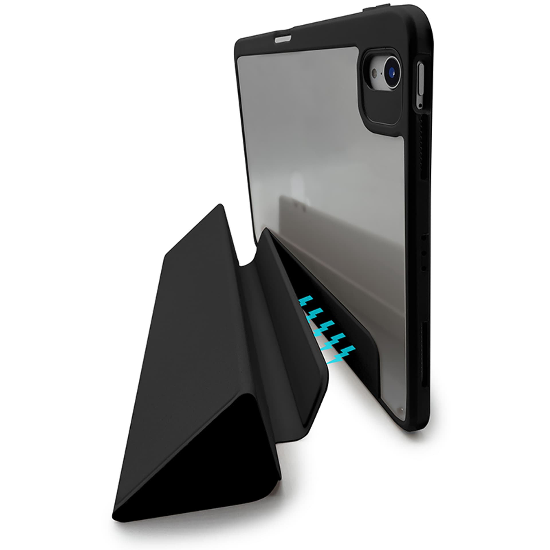 

PURO Zeta Smart - Etui iPad Pro 11" (2021 / 2020 / 2018) / iPad Air 10.9" (2022 / 2020) removable magnetic flap + uchwyt Apple Pencil (czarny)