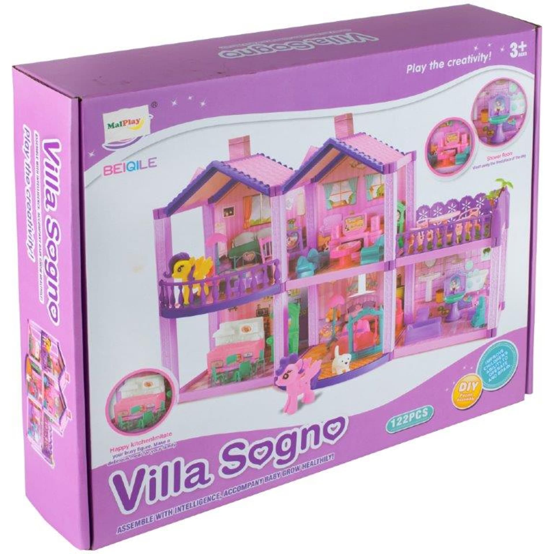 

Domek dla lalek i kucyków Villa z konikami 38,5cm