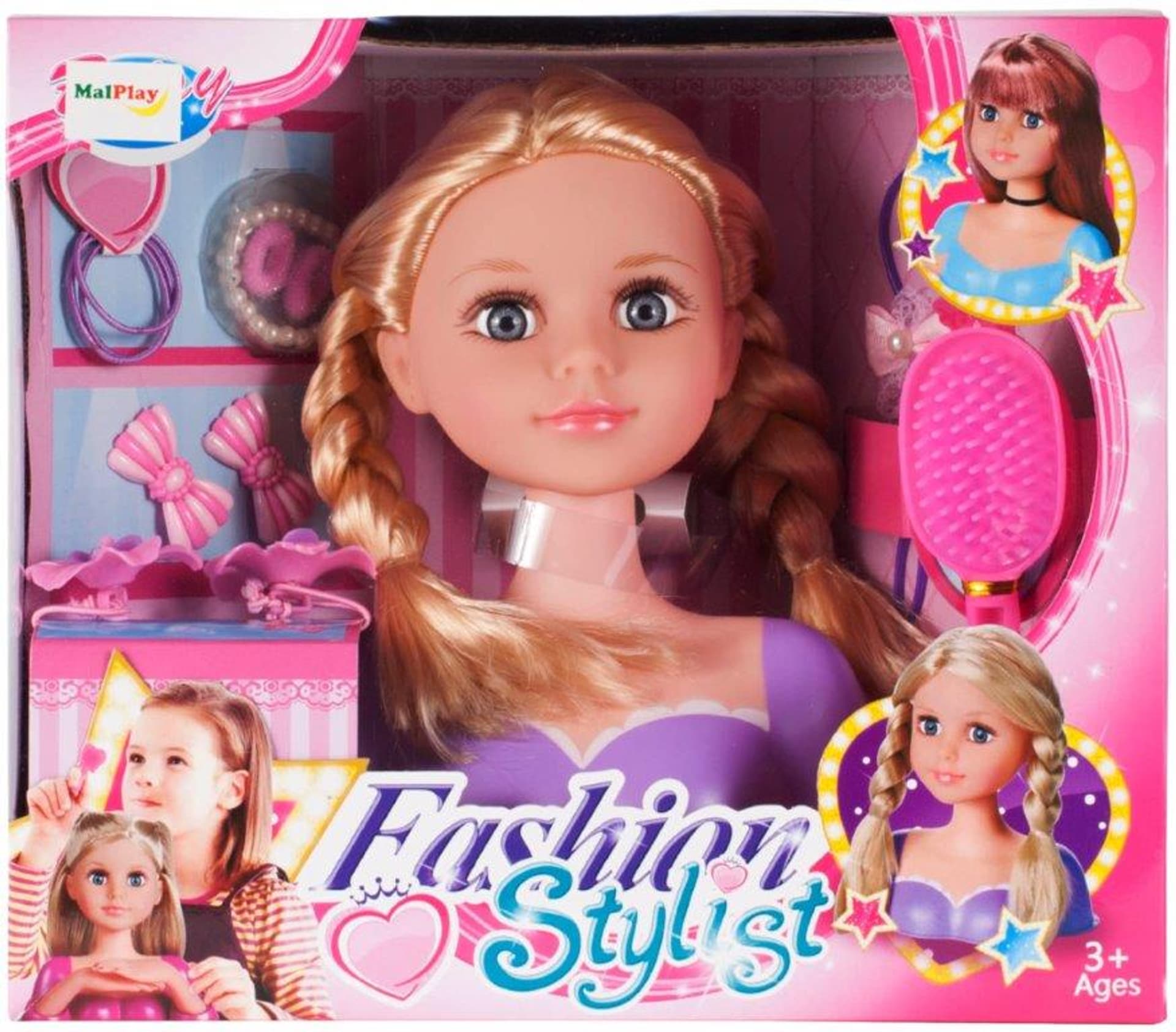 

Głowa lalki do stylizacji z akcesoriami