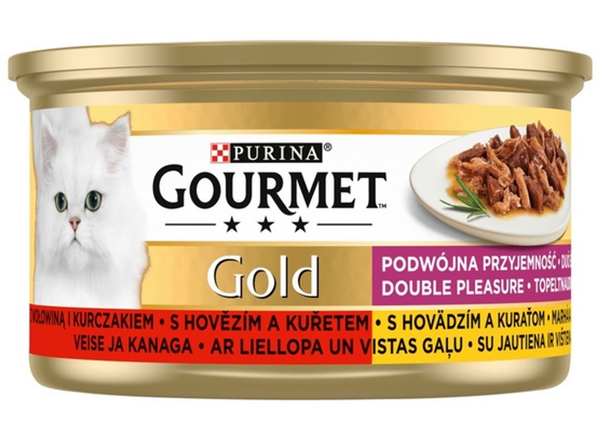 

GOURMET GOLD Wołowina z kurczakiem mix kawałków na parze i w sosie 85g
