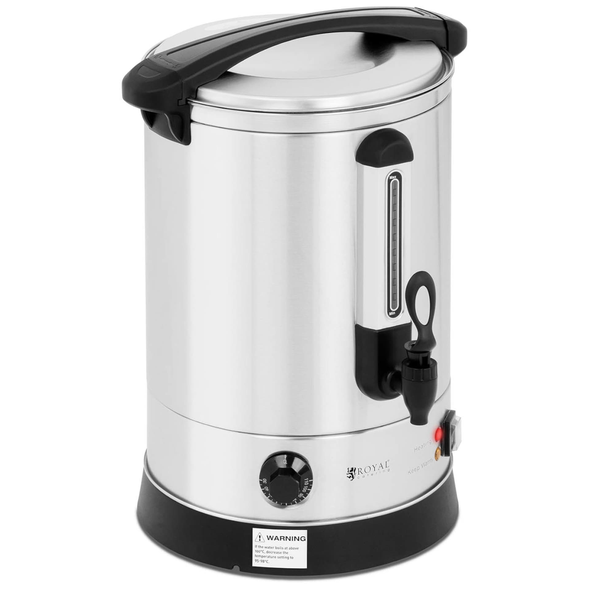 

Warnik podgrzewacz do wody grzańca podwójne ścianki stalowy 14.5L 2500 W