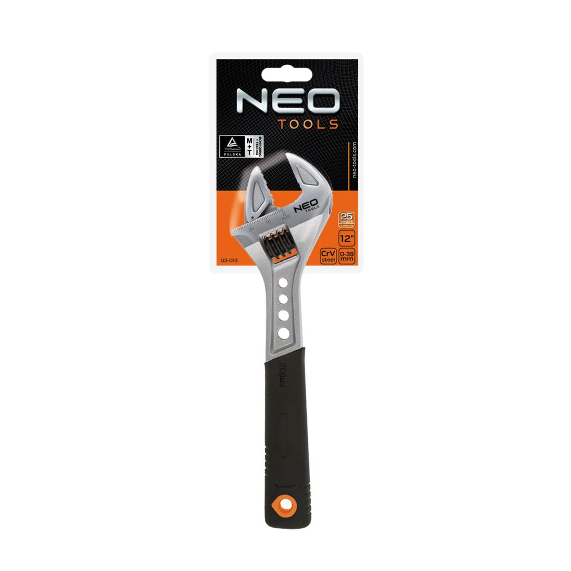 

Klucz nastawny 250 mm, zakres 0-33 mm