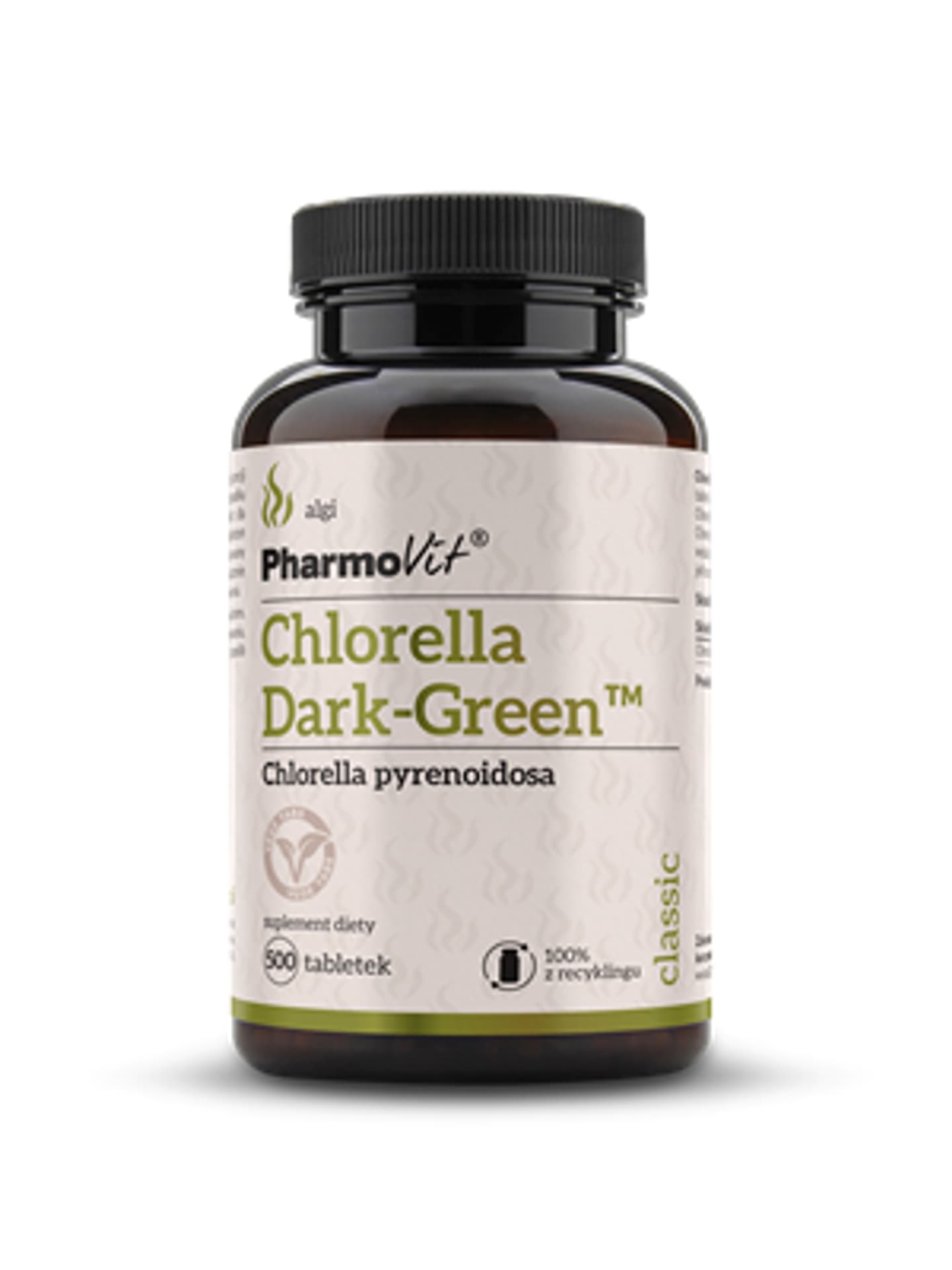 

Chlorella Dark-Green Pure 100% 500 kapsułek PharmoVit