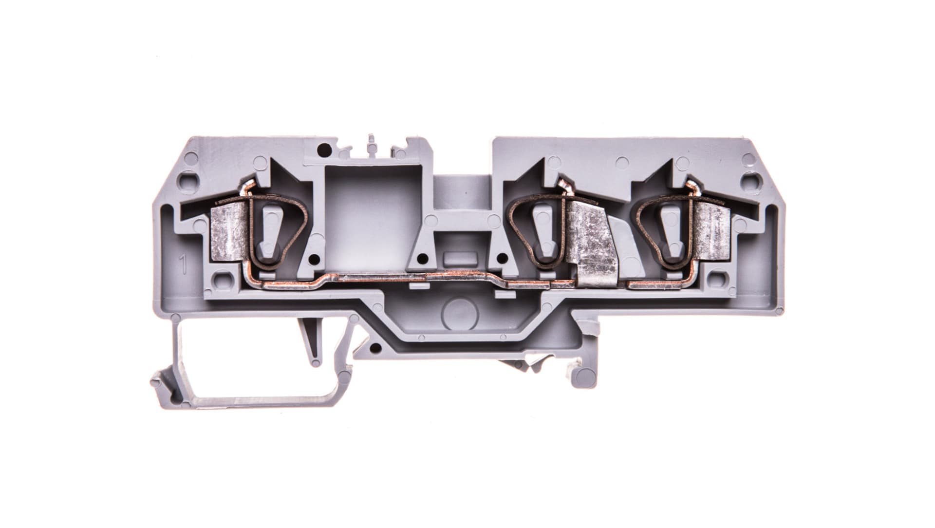 

Złączka szynowa 3-przewodowa 6mm2 szara 282-681