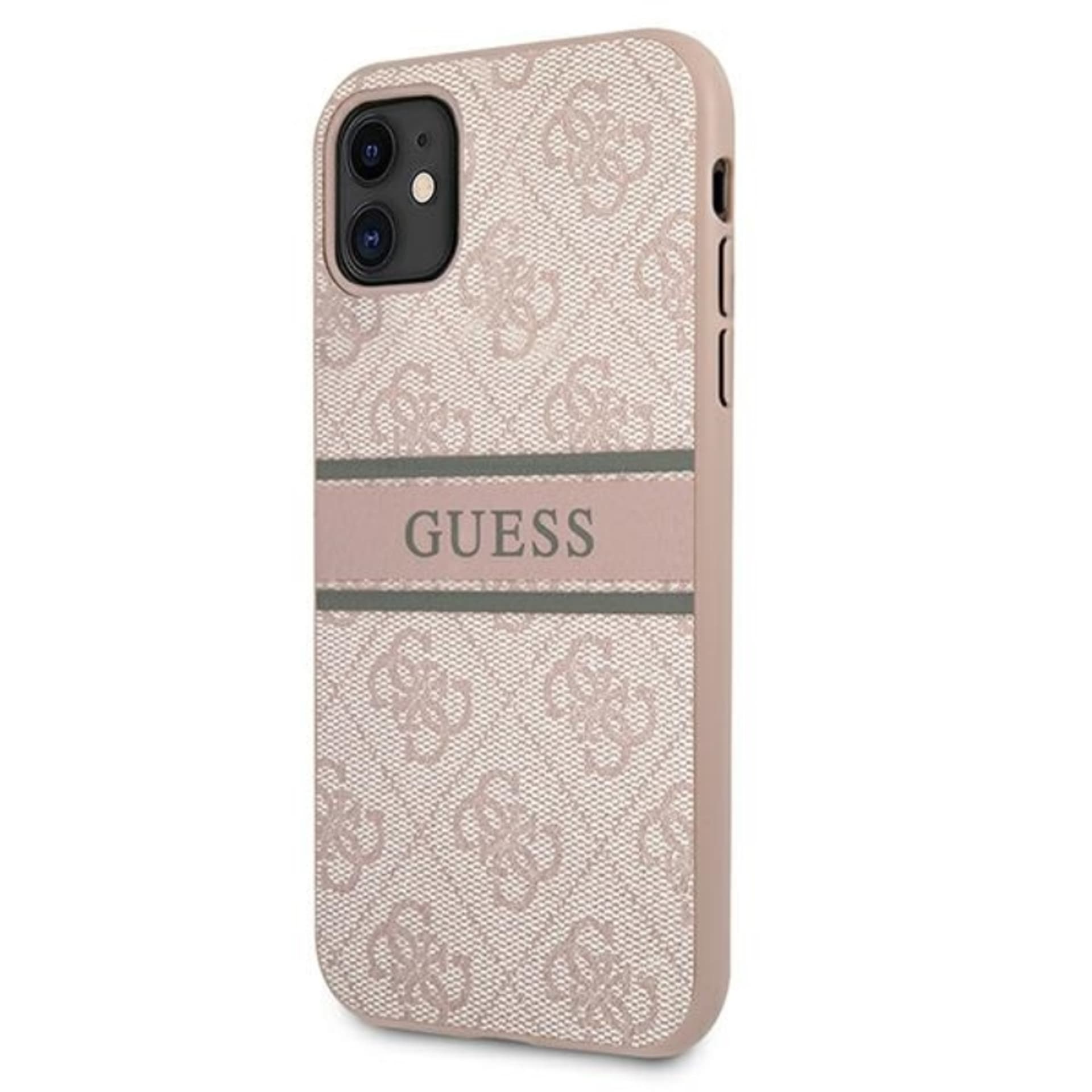 

Guess 4G Printed Stripe - Etui iPhone 11 (różowy)
