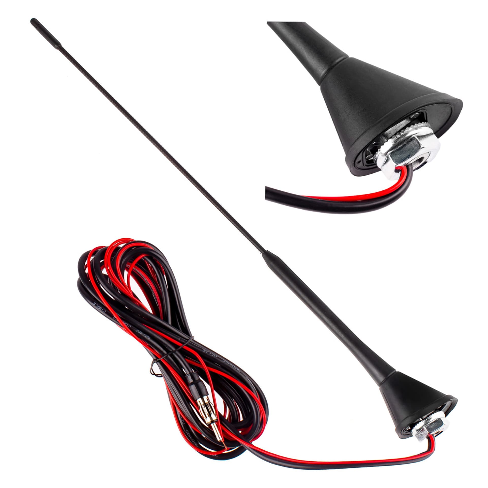 

Antena samochodowa 40cm ze wzmacniaczem ant08