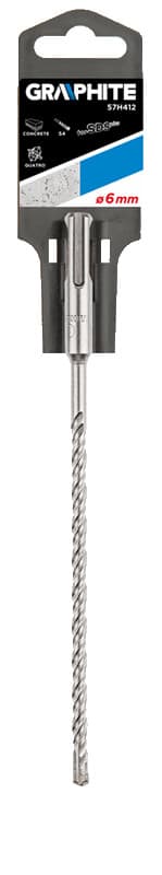 

Wiertło do betonu SDS Plus, 6 x 260 mm, S4, quatro