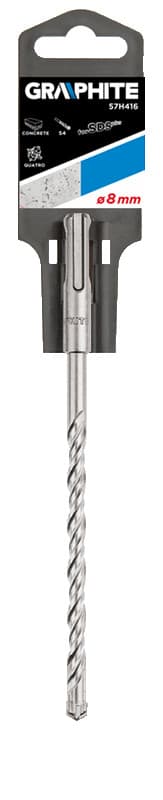 

Wiertło do betonu SDS Plus, 8 x 160 mm, S4, quatro