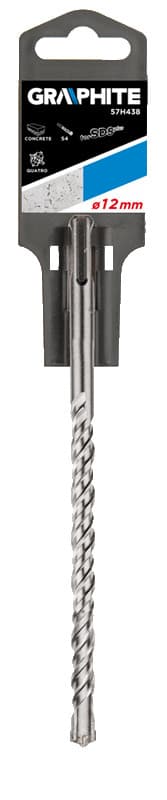 

Wiertło do betonu SDS Plus, 12 x 160 mm, S4, quatro