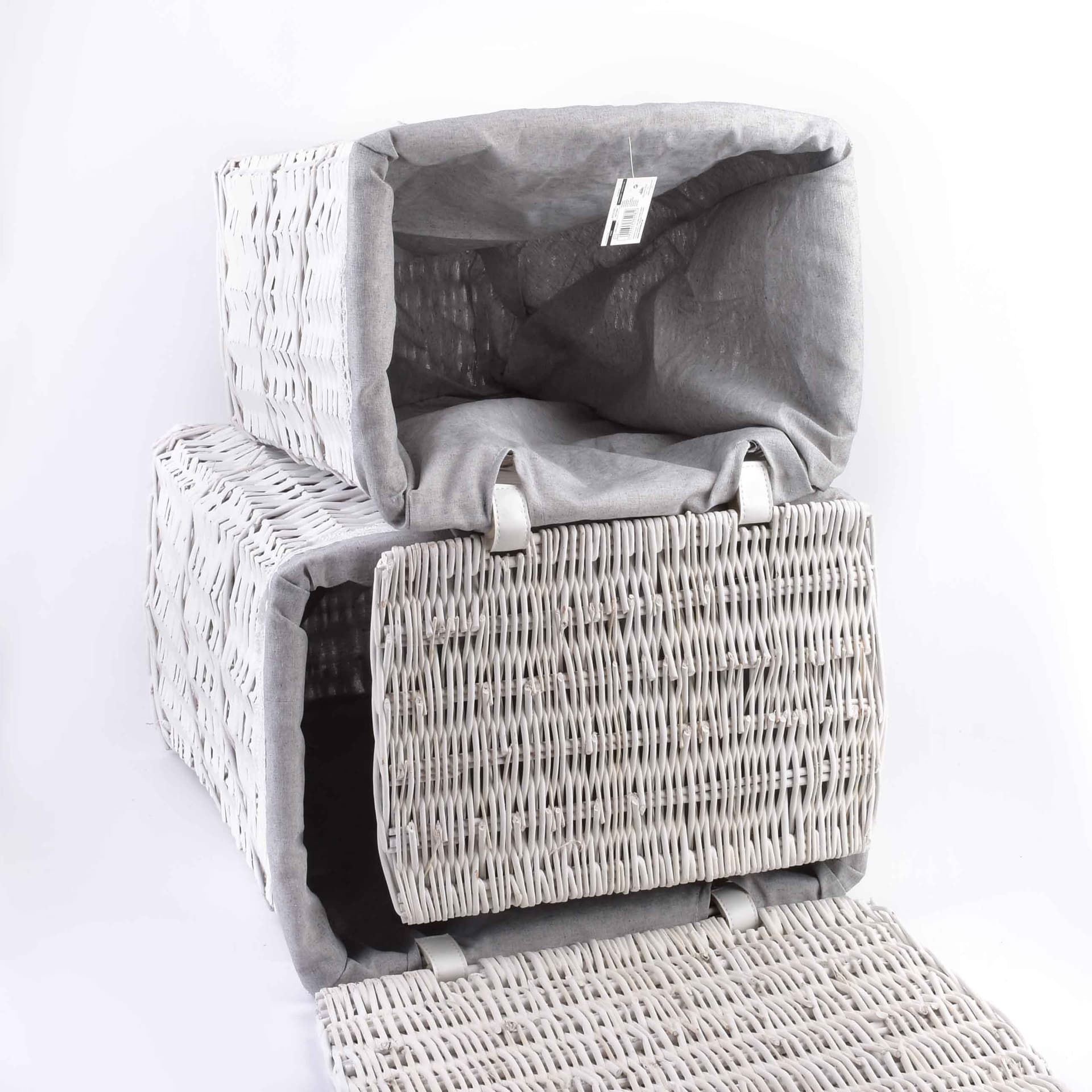 

PINO Kosz na bieliznę L 38x27xh48cm prostokątny wiklina biały