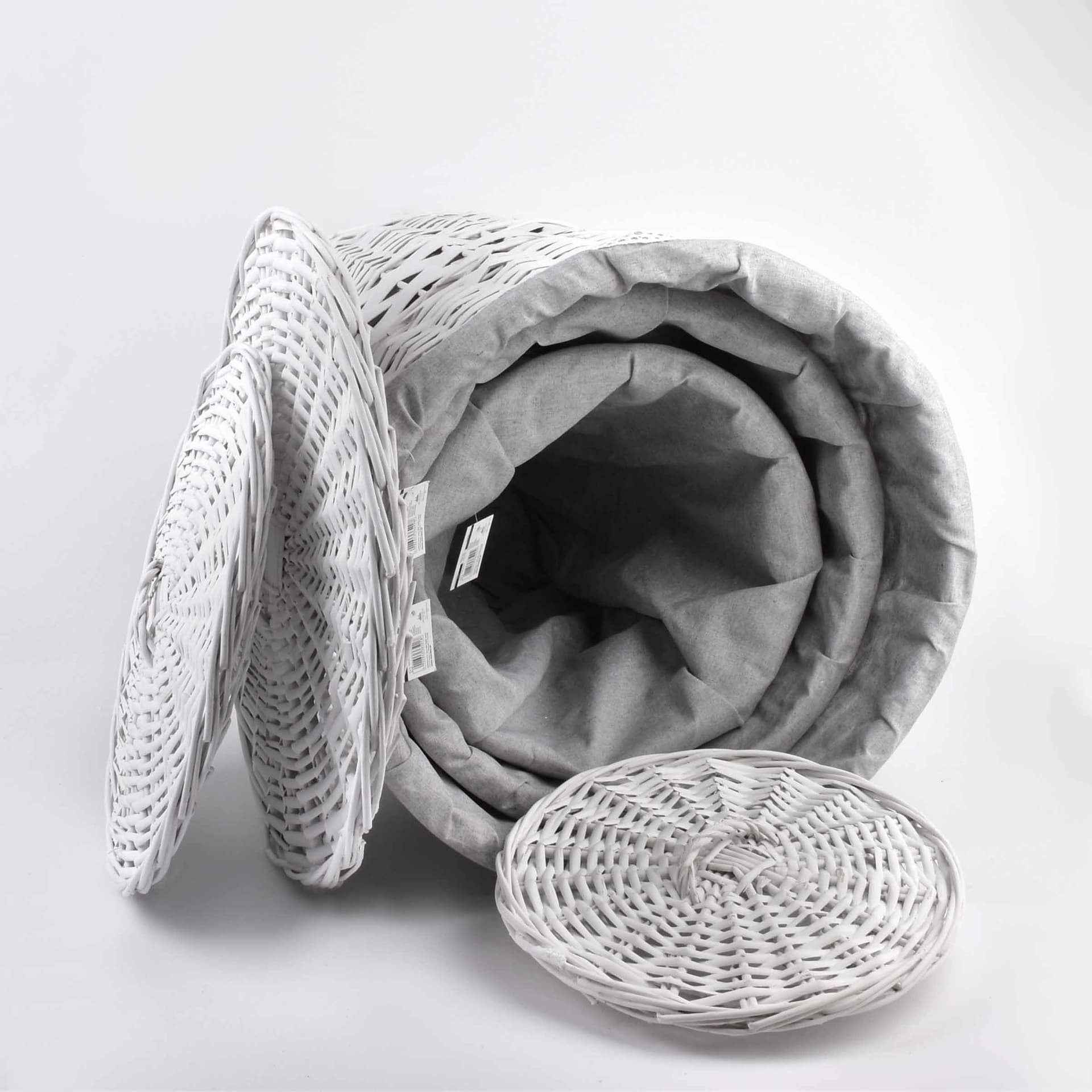 

PINO Komplet 3 Koszy na bieliznę wiklinowe XL:45XH56CM L:38XH49CM M:30XH41CM