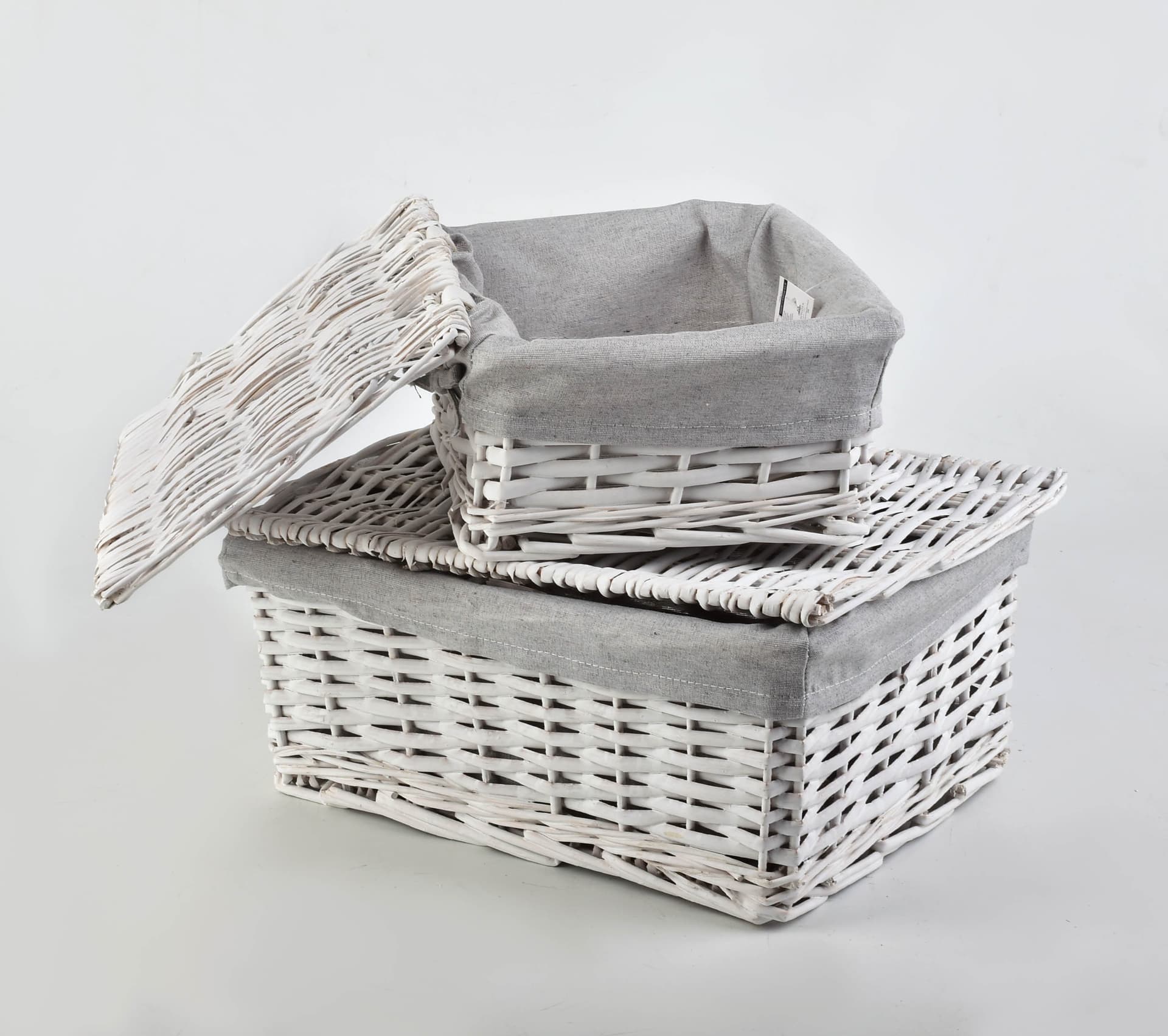 

WILL Komplet 2 kuferków wiklinowych L:28,5x37xh15/M:23x29xh11,5CM