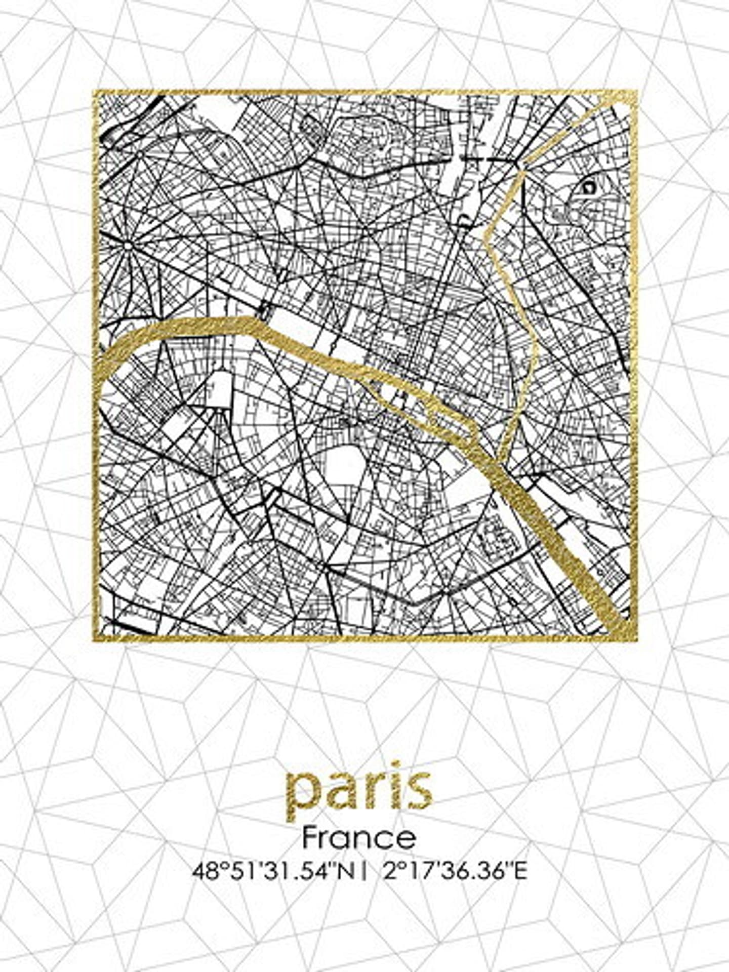 

Obraz 45x60x1,8cm PLAN MIASTA PARIS wyprzedaż