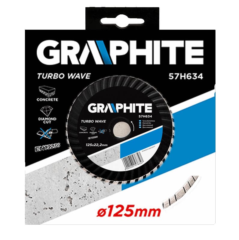 

Tarcza diamentowa 125 x 22.2 mm, turbo wave