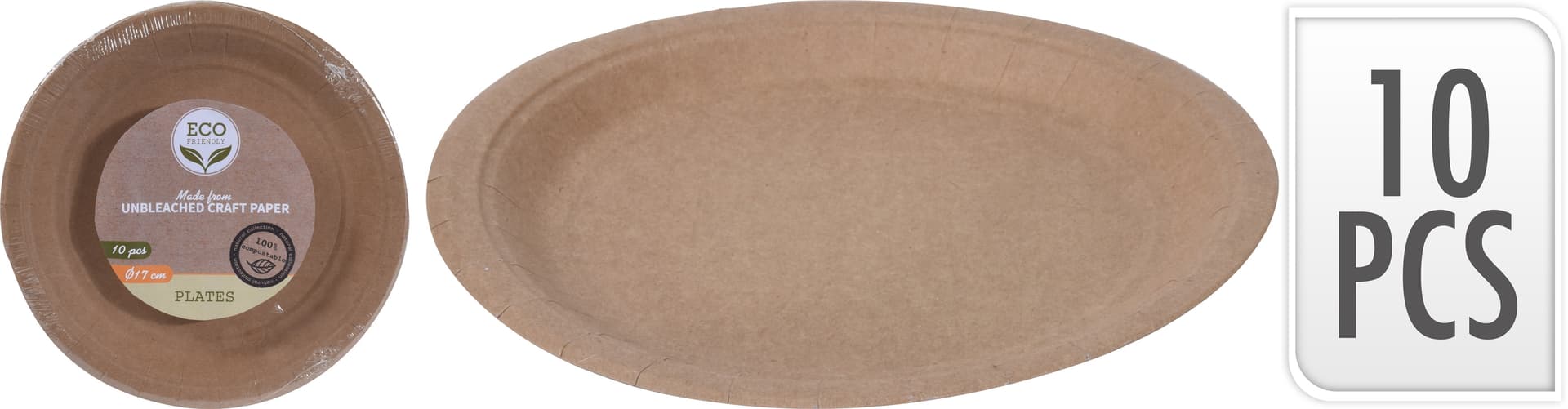 

Komplet 10 talerzy papierowych 22,5cm