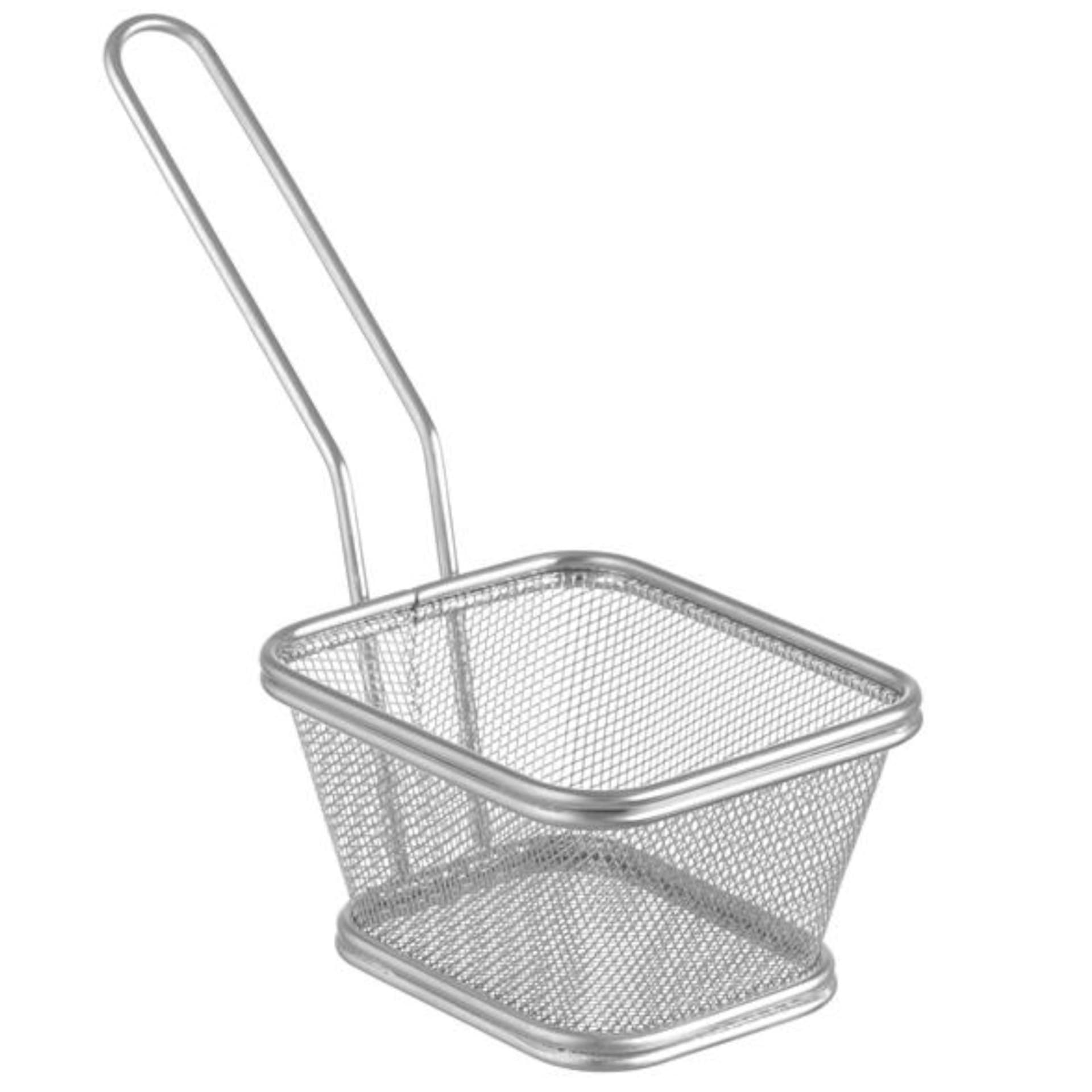 

Koszyk do podawania smażonych przekąsek miniaturowy z uchwytem 105x90x60 mm - Hendi 425664