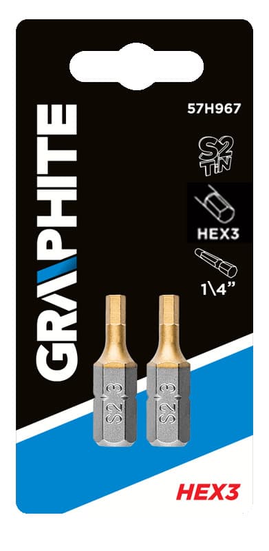 

Końcówki wkrętakowe HEX3.0 x 25 mm, 2 szt.