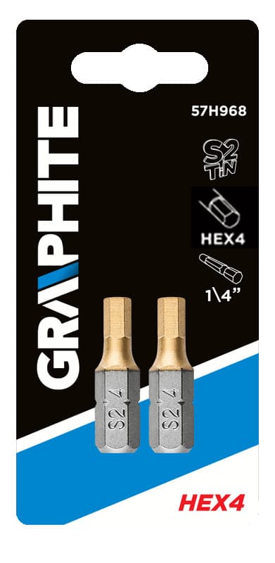 

Końcówki wkrętakowe HEX4.0 x 25 mm, 2 szt.