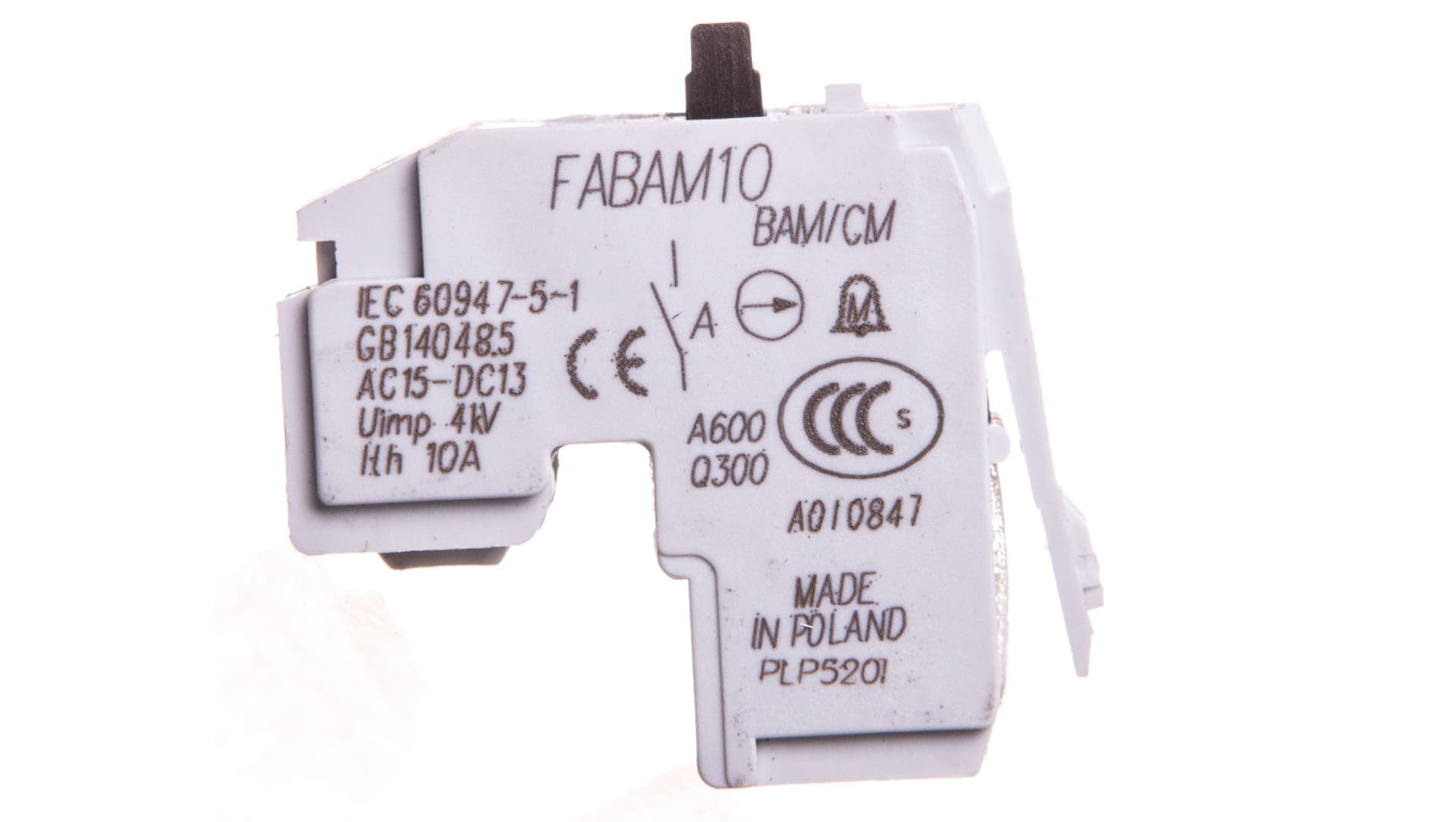 

Styk alarmowy 1Z zadziałania mechanizmu /do wyłączników FE, FG/ FABAM10 432003
