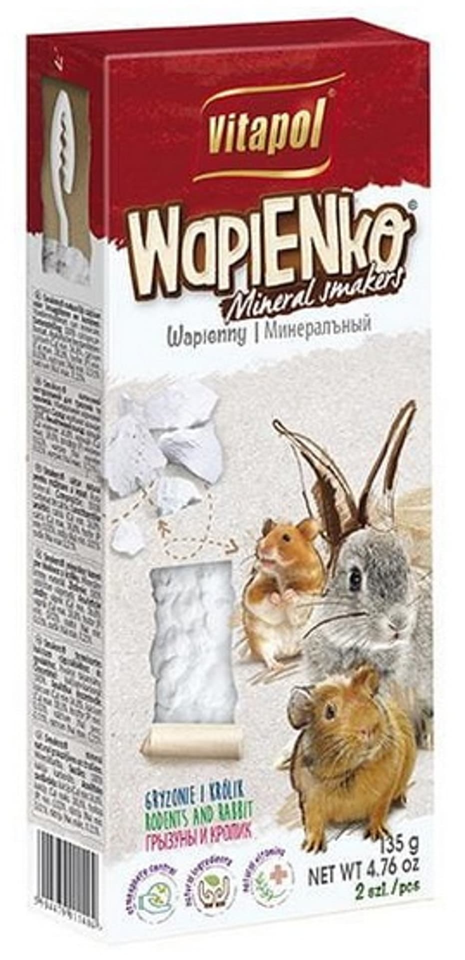

Vitapol Smakers dla gryzoni i królików - wapienny naturalny 2szt [1140]