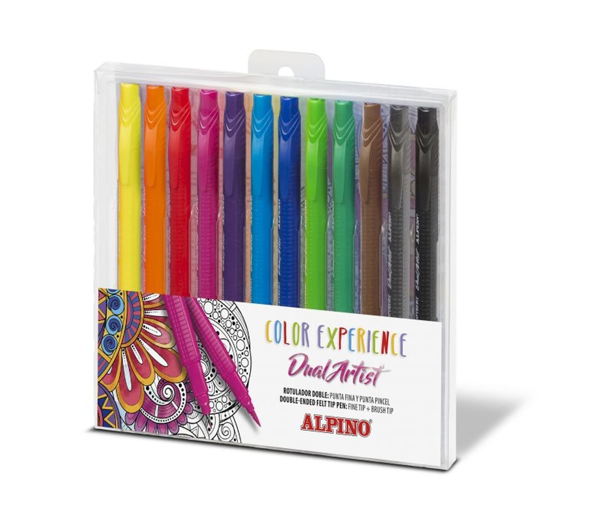 

ALPINO Flamastry dwustronne trójkątne 12 kolorów