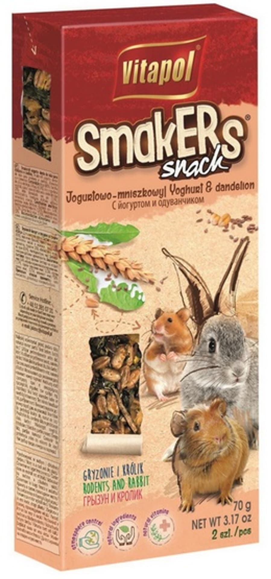 

Vitapol Smakers dla gryzoni - jogurtowo-mniszkowy 2szt [1105]