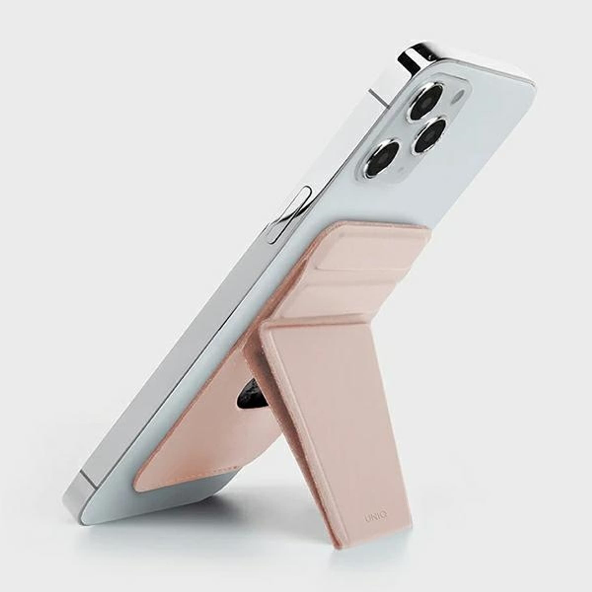 

UNIQ Lyft magnetyczny stojak na telefon snap-on stand and card holder różowy/pink