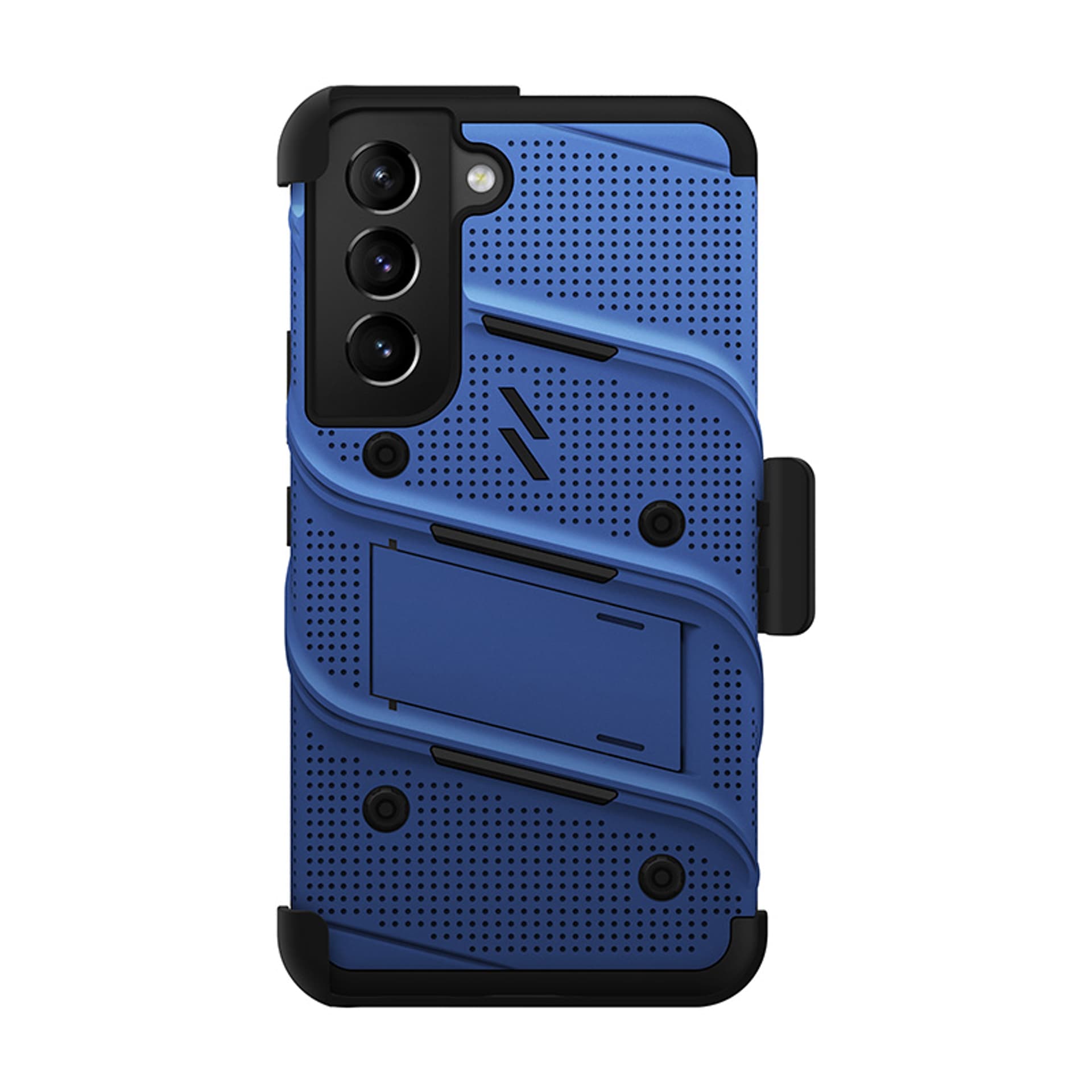 

ZIZO BOLT Series - Pancerne etui Samsung Galaxy S22 ze szkłem 9H na ekran + uchwyt z podstawką (niebieski)