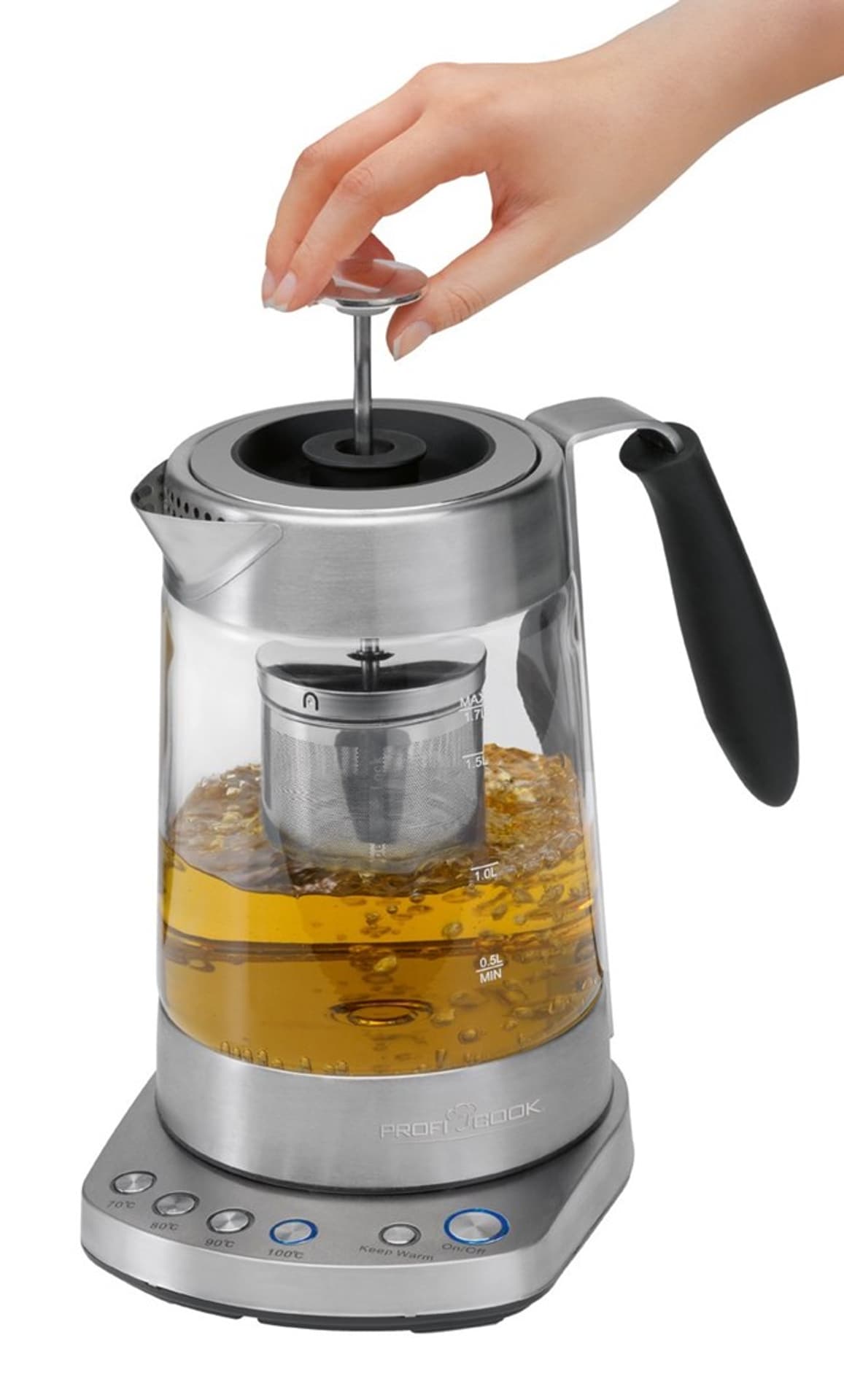 

Czajnik elektryczny Clatronic PC-WKS 1020 G (3000W 1.7l; kolor inox)