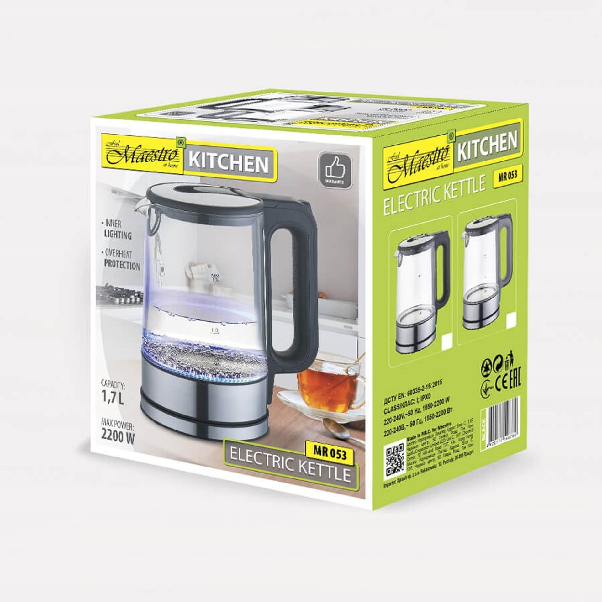 

Czajnik elektryczny MAESTRO MR-053-GREY