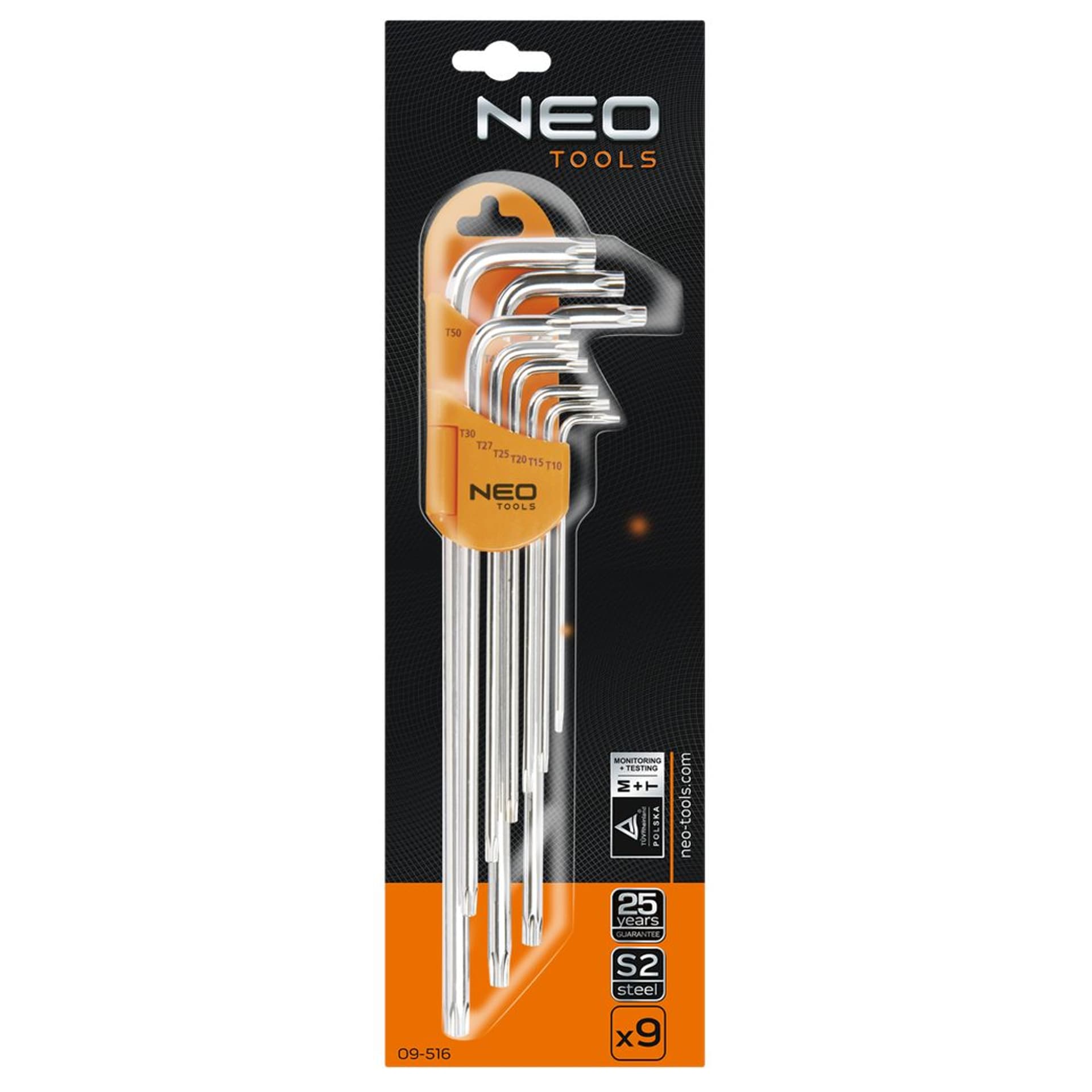 

Klucze Torx T10-T50, zestaw 9 szt.