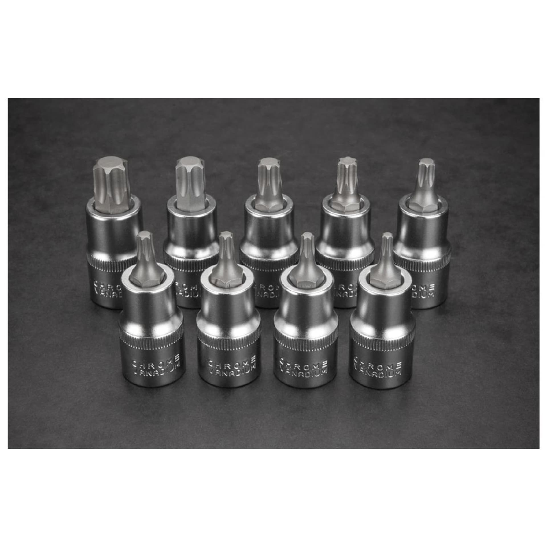 

Końcówki Torx na nasadce 55 mm, zestaw 9 szt.